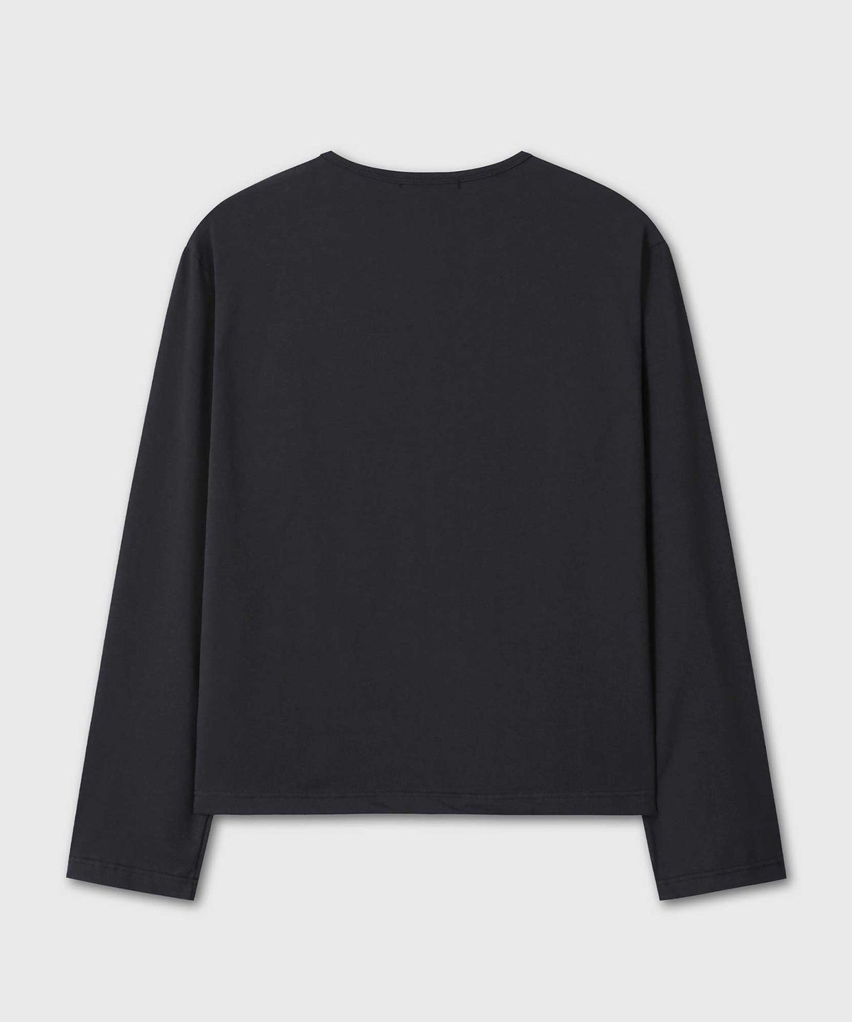 베른(VERN) REGULAR FIT CROPPED COTTON LONG SLEEVE (BLACK)