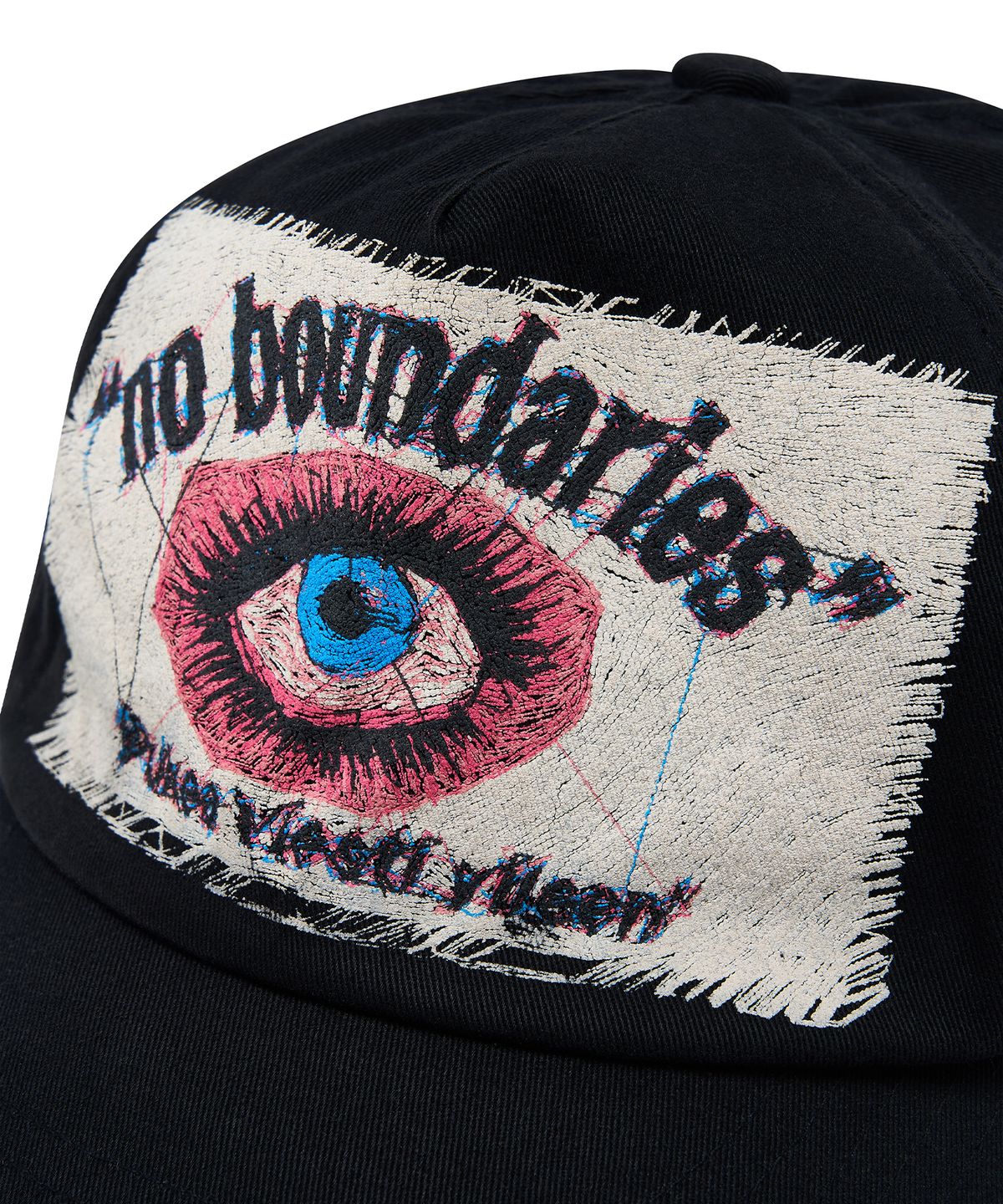 커넥트엑스(CONECTX) CONECTX x viesti Embroidery Effect Screen Print Cap_Black