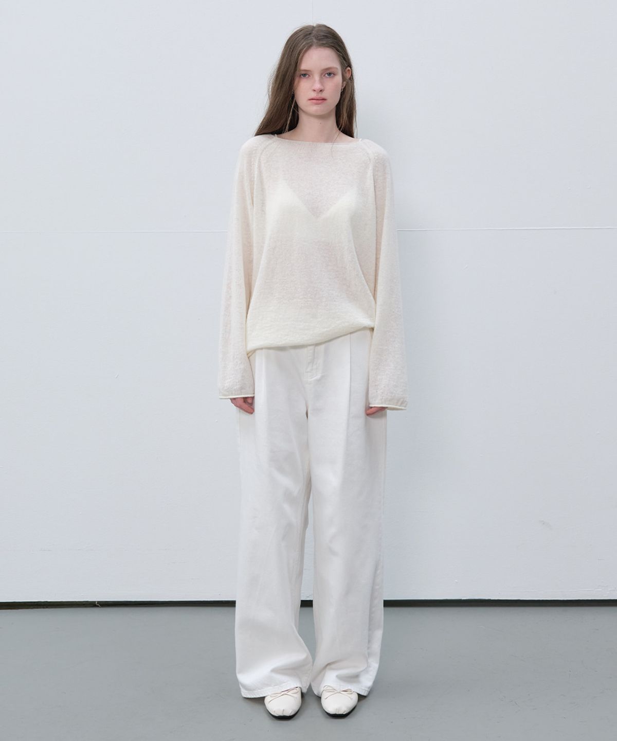 프리버07(FRIVER07) See-through long sleeve knit [FRSP06NT01]_Ivory