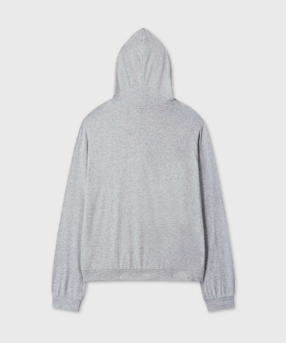베른(VERN) ANGORA BLEND SLIM CROP HOODED ZIP-UP (GRAY)