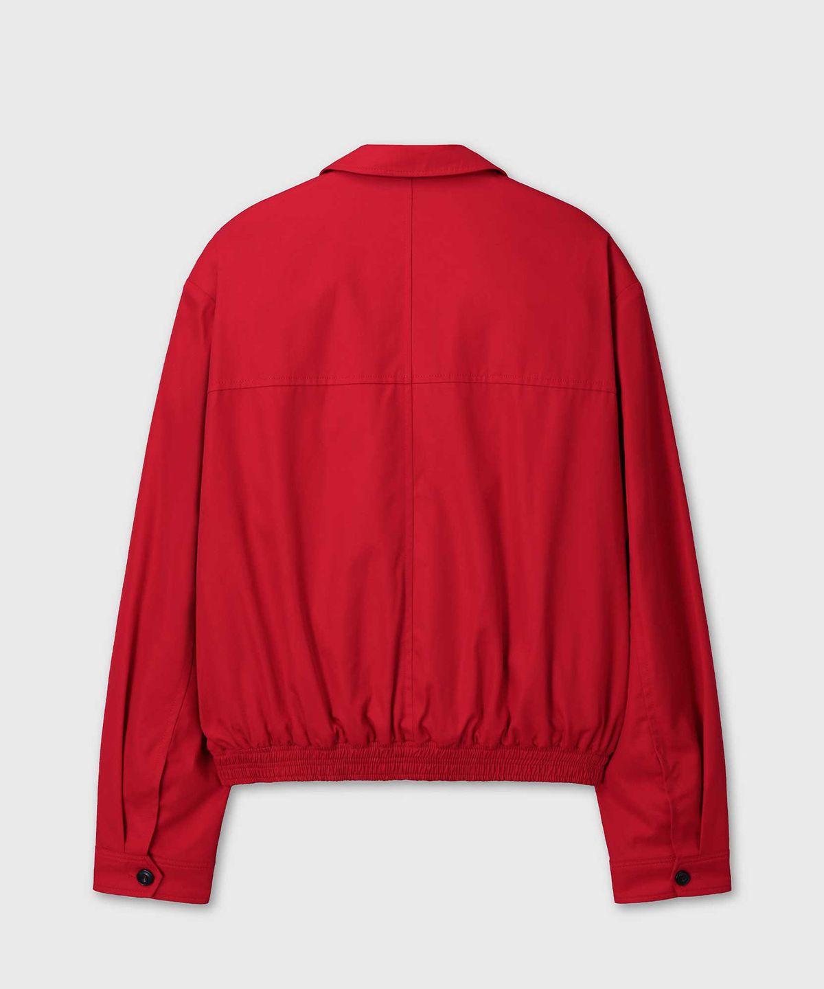 베른(VERN) BANDED CROP COTTON BLOUSON (RED)