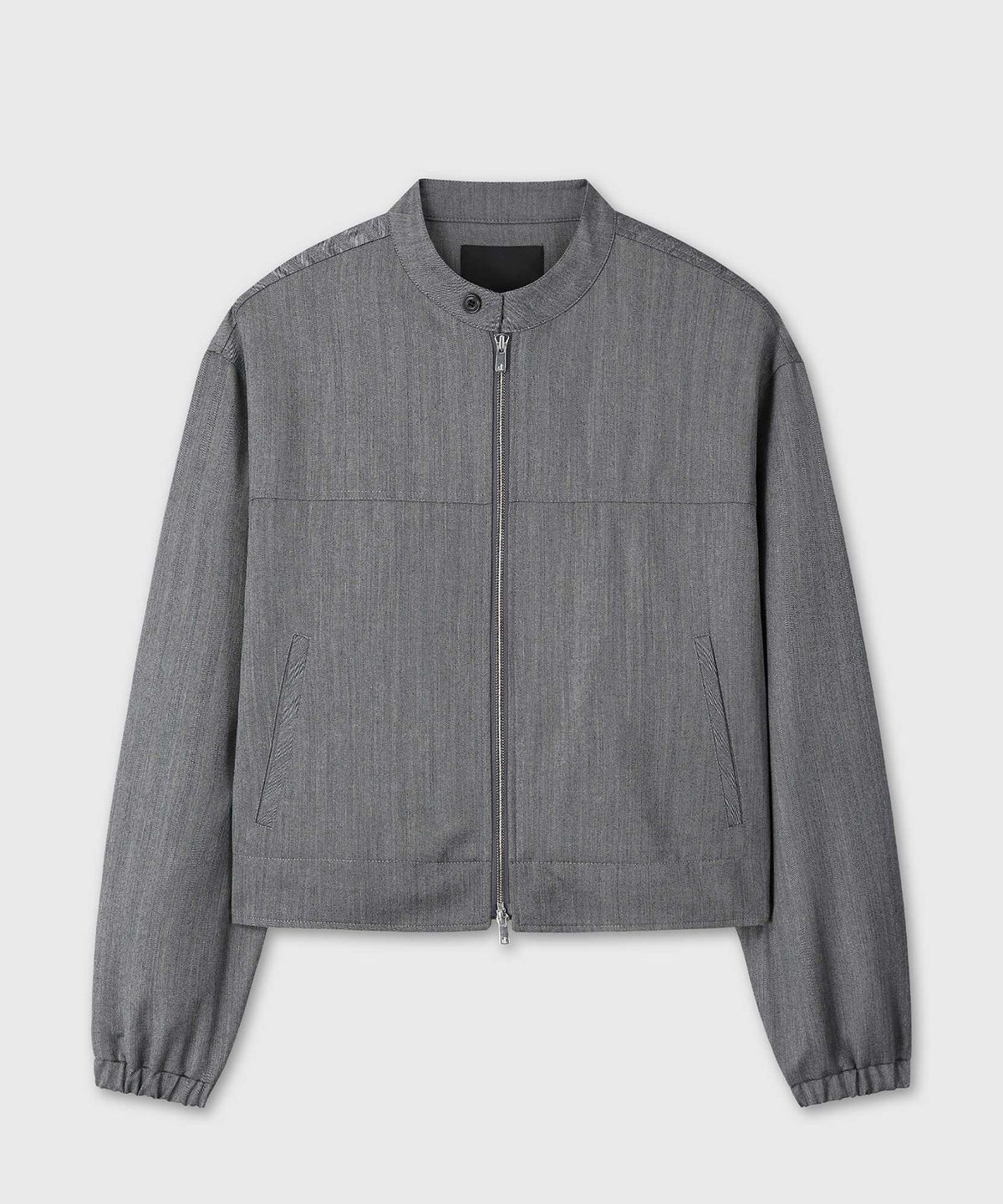 베른(VERN) STRUCTURED HERRINGBONE DRIVER JACKET (GRAY)