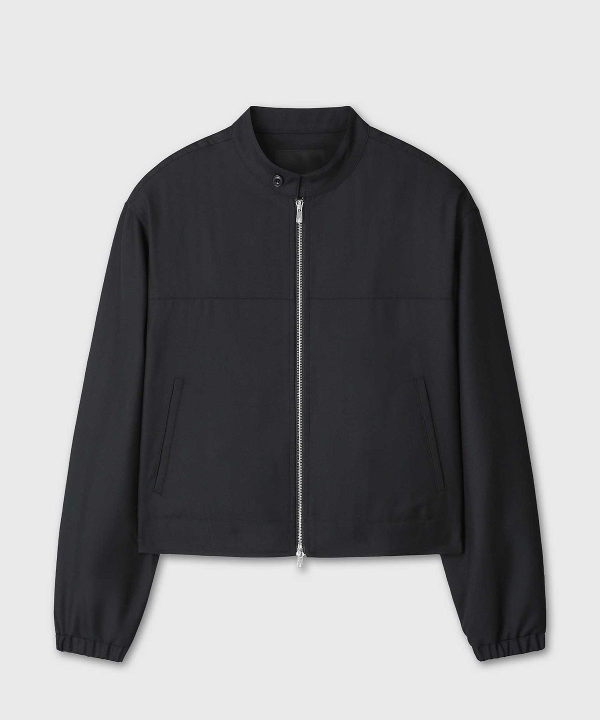 베른(VERN) STRUCTURED HERRINGBONE DRIVER JACKET (BLACK)