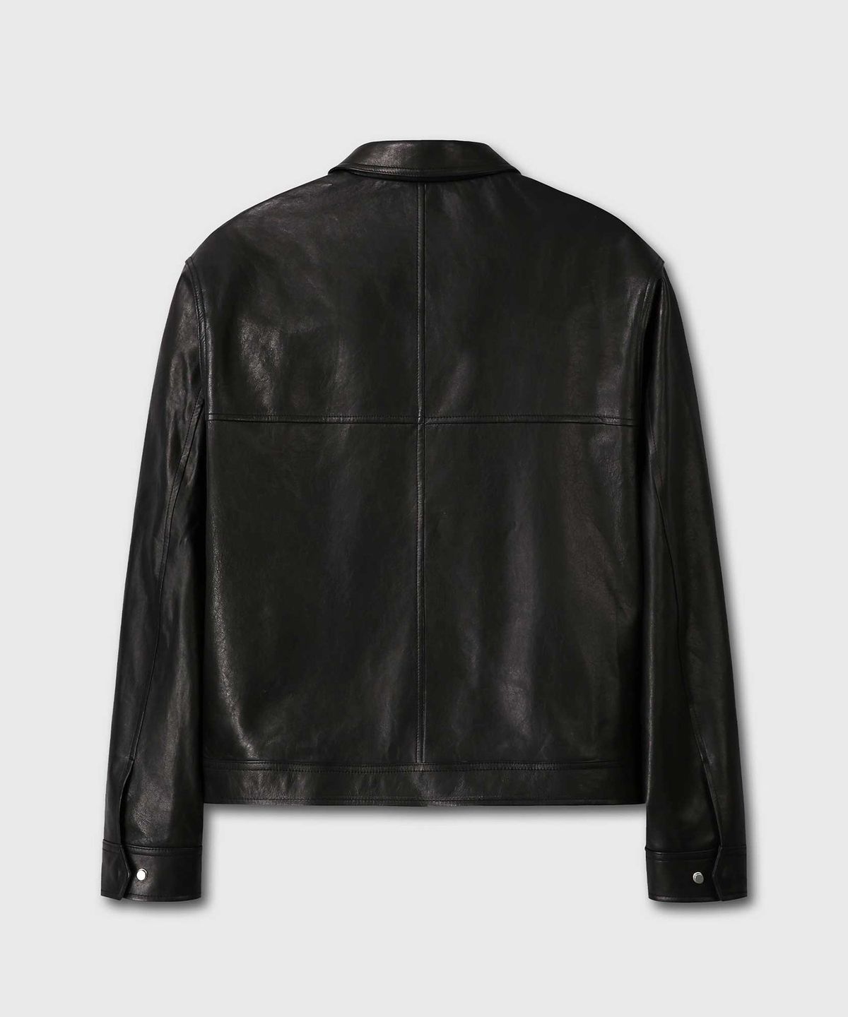 베른(VERN) CROSS ITALY LAMS LEATHER JACKET (BLACK)
