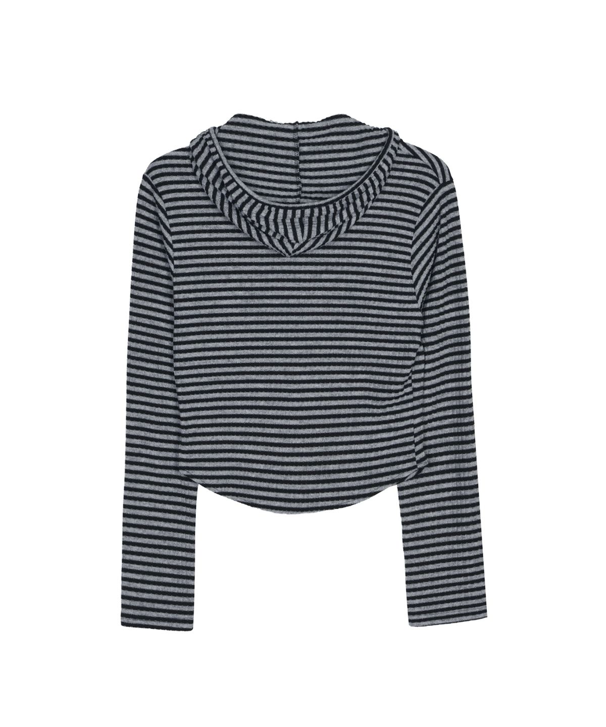 닉앤니콜(NICK&NICOLE) STRIPE HOOD TOP_GRAY
