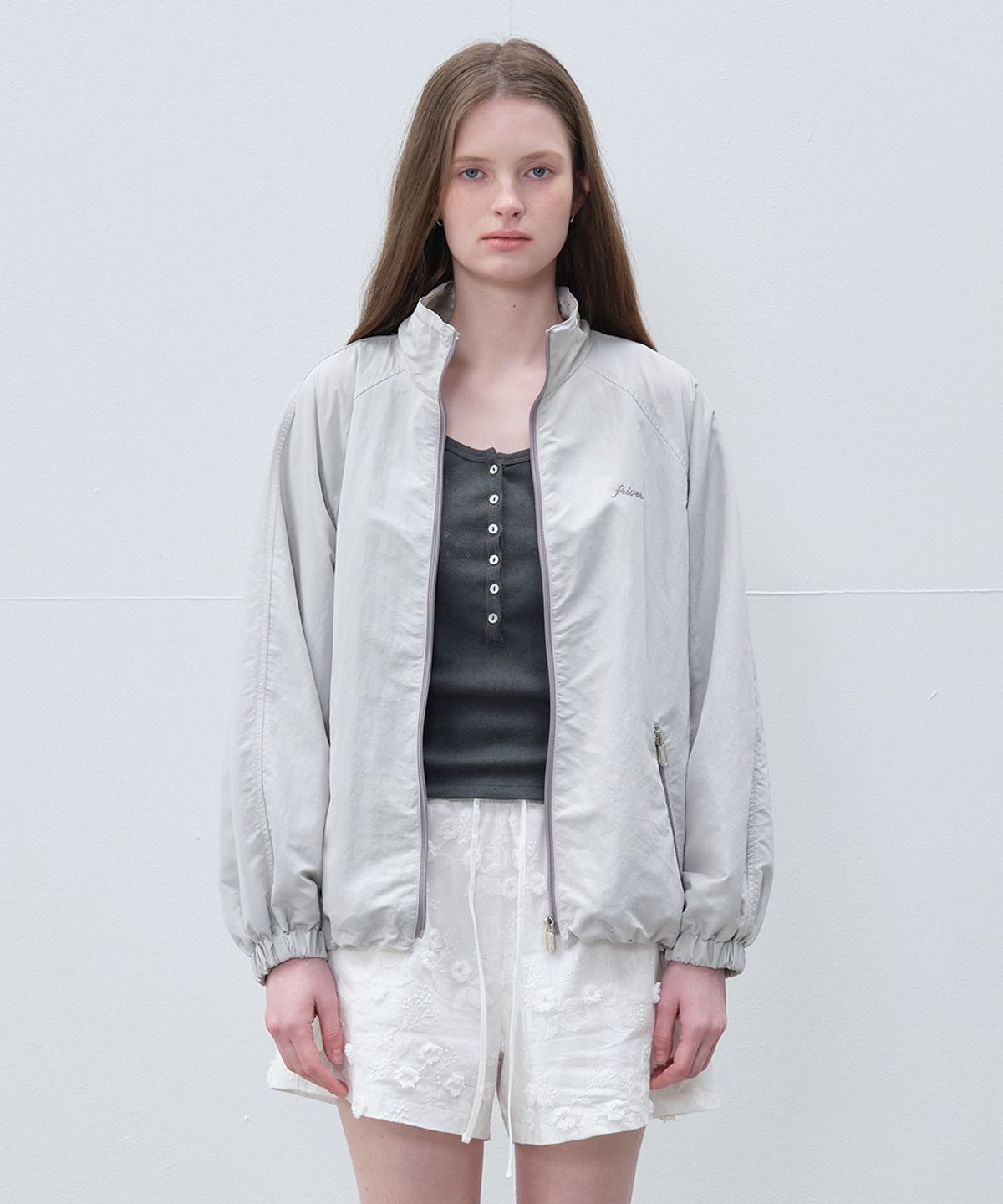 프리버07(FRIVER07) Sporty zip up nylon jumper [FRSP06JP02]_Gray