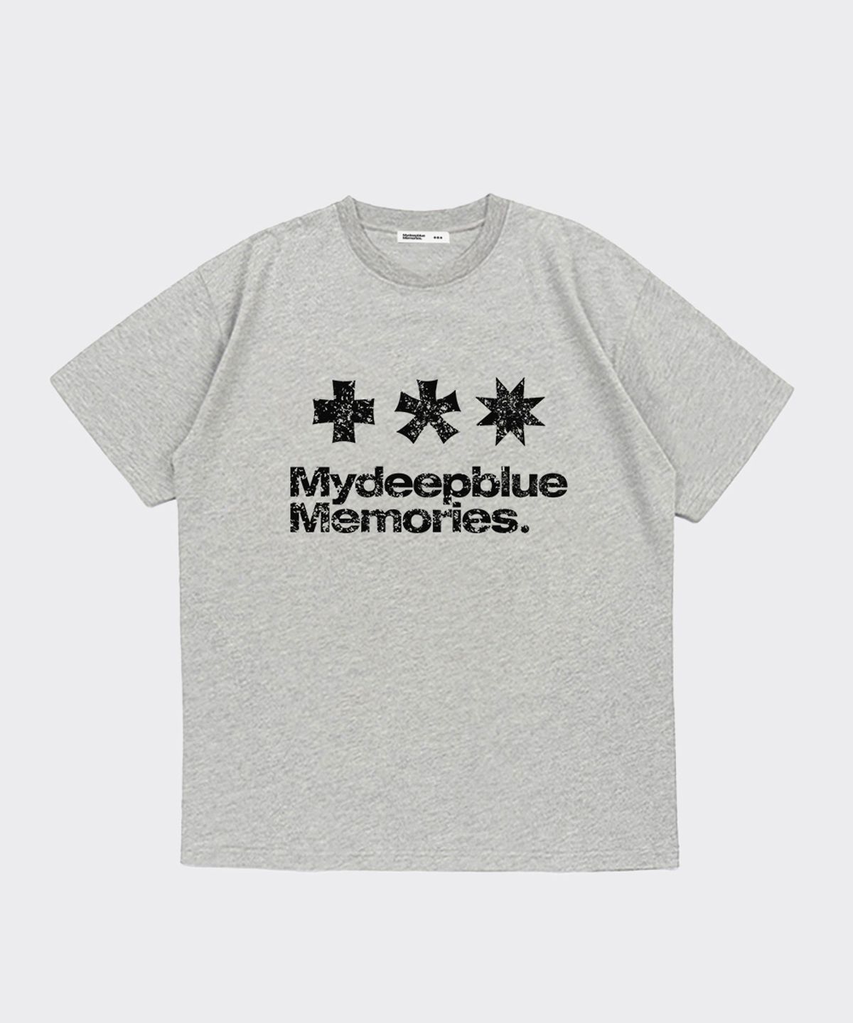 마이딥블루메모리즈(MY DEEP BLUE MEMORIES) 90s MM SYMBOL LOGO T-SHIRTS(GREY)