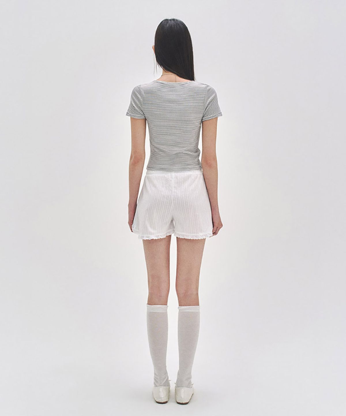 레떼드폴린(LETEDE PAULINE) 033A 앙티브 숏 슬리브 탑_블랙 파자마