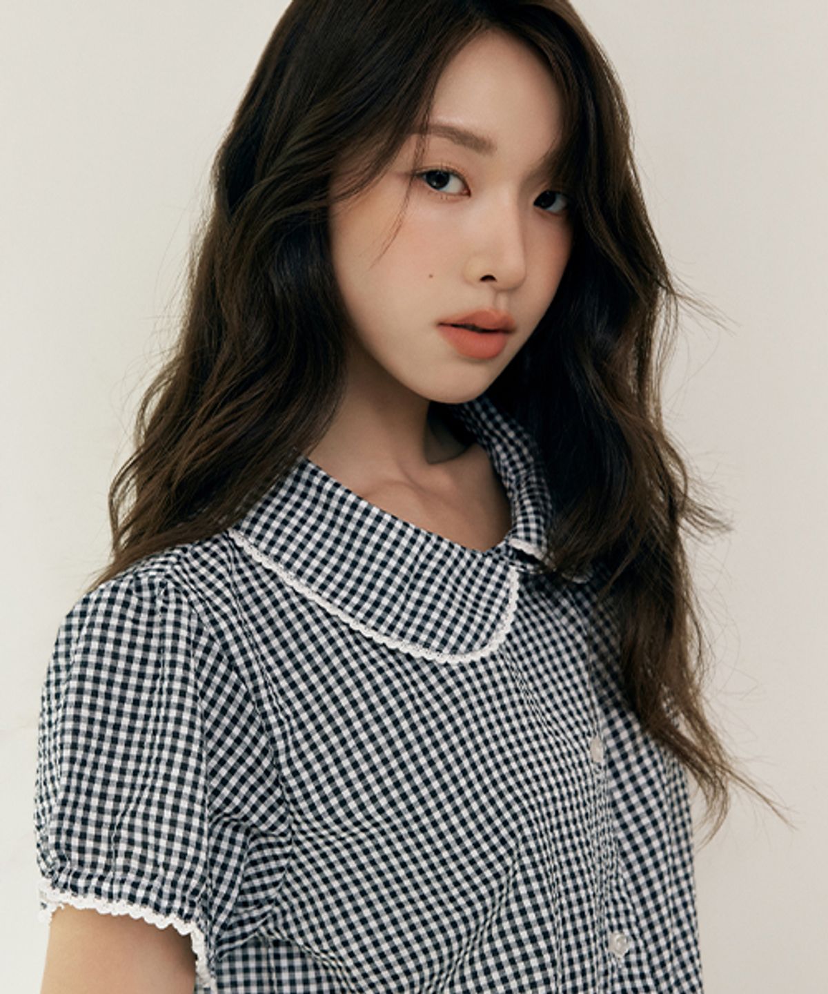세이드(CEID) [w] 미니 깅엄 체크 반팔 파자마 셋업