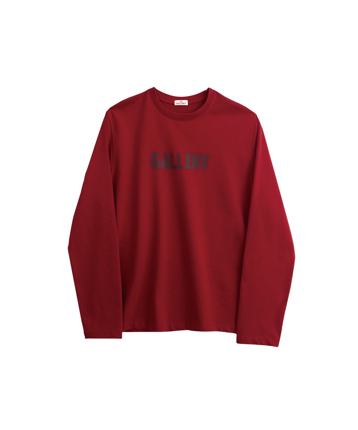 1011갤러리(1011 GALLERY) Pixel Gallery Long Sleeve T-Shirts  - Dark Red