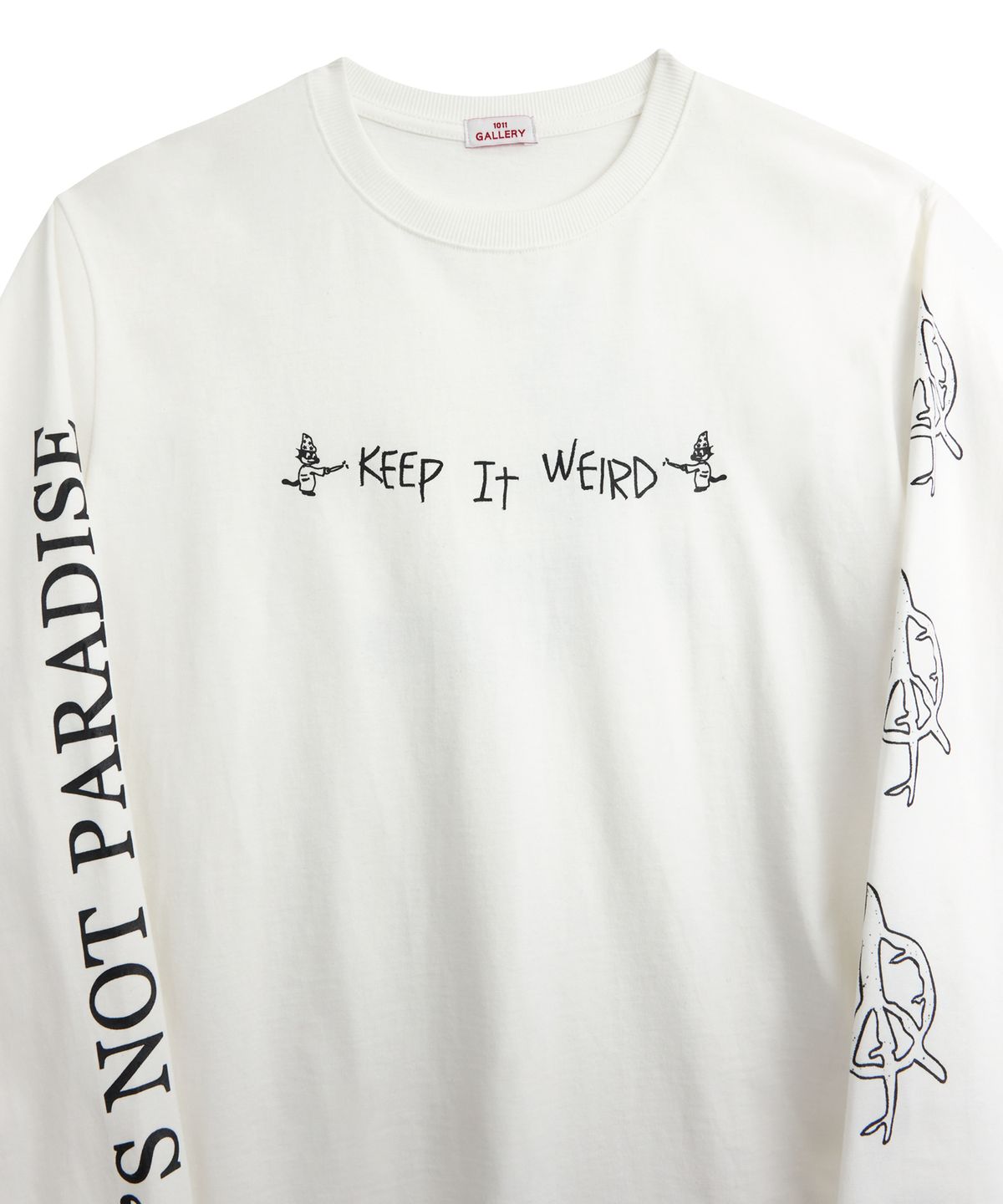 1011갤러리(1011 GALLERY) It’s Not Paradise Long Sleeve T-Shirts  - White