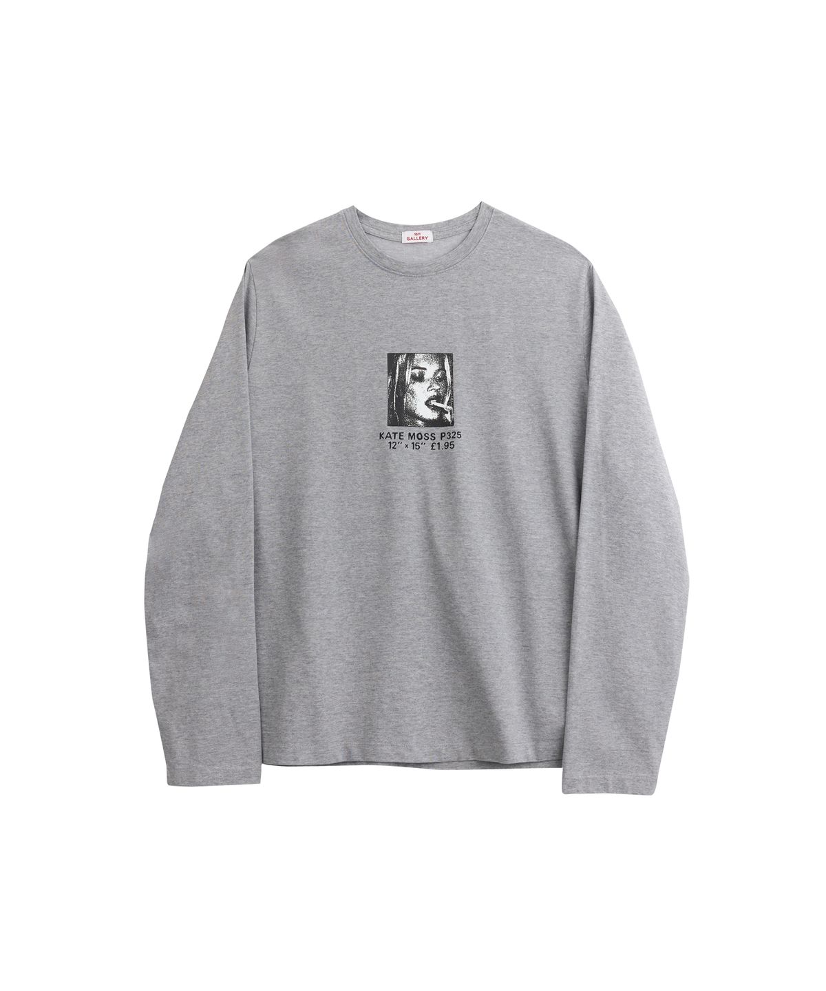 1011갤러리(1011 GALLERY) Kate Moss Portrait Long Sleeve T-Shirts - Gray