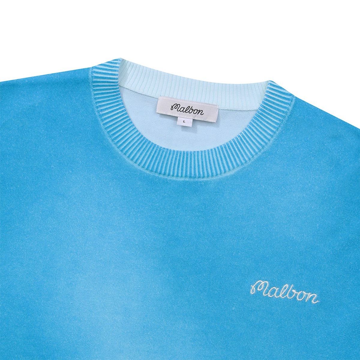 말본 골프(MALBON GOLF) 다잉 DTP 라운드 니트 TEAL BLUE (MAN)