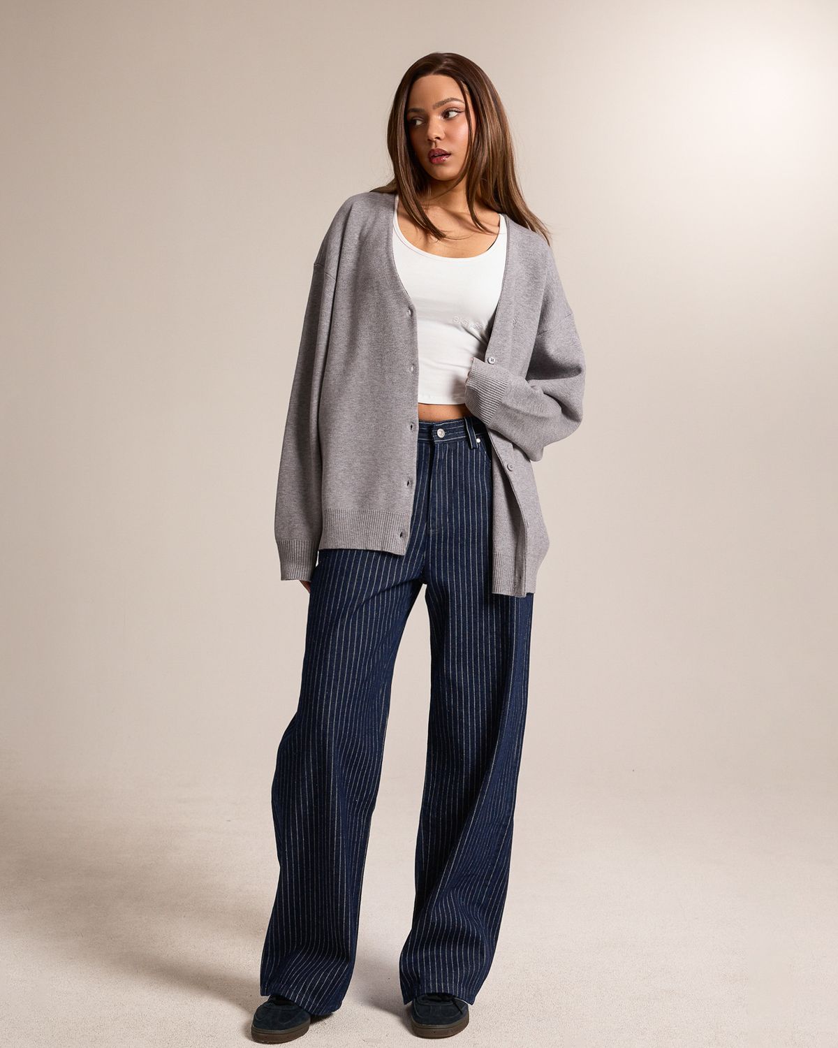 쿨시스(COOLSIS) CS STRIPE WIDE JEANS-066