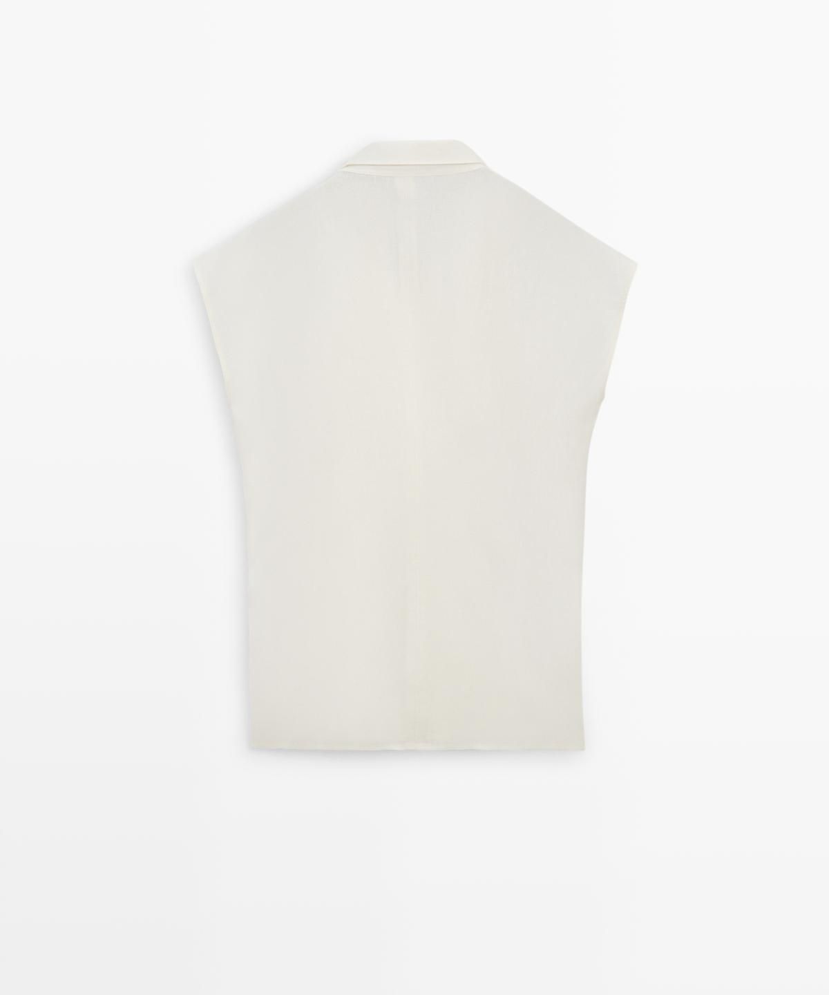 마시모두띠(MASSIMO DUTTI) 버튼 린넨 베스트