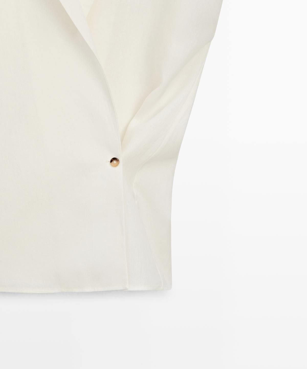 마시모두띠(MASSIMO DUTTI) 버튼 린넨 베스트