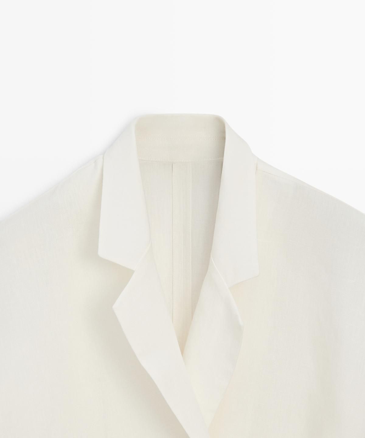 마시모두띠(MASSIMO DUTTI) 버튼 린넨 베스트