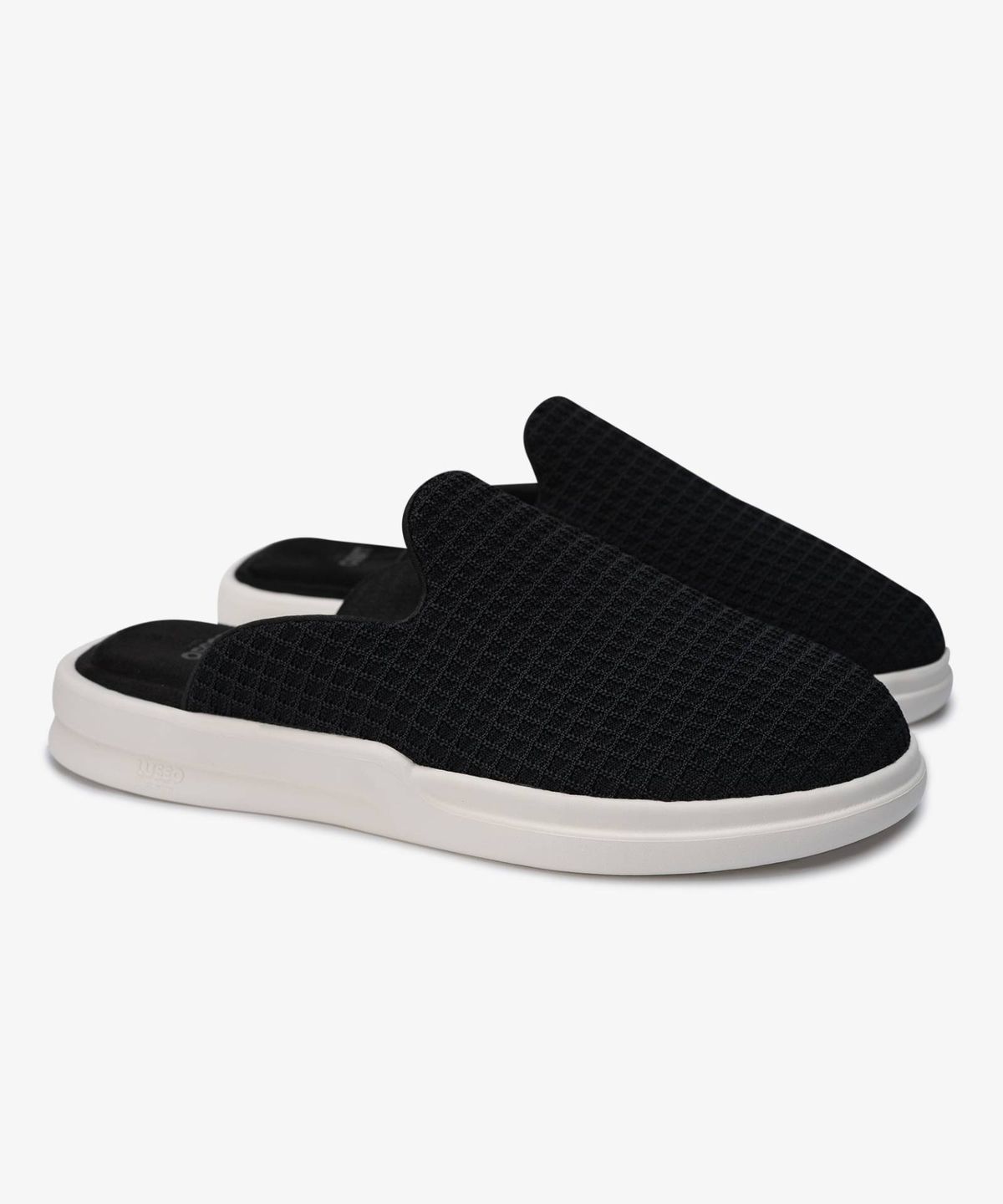 루쏘 클라우드(LUSSO CLOUD) PELLI WAFFLE KNIT_JET BLACK/MARSHMALLOW