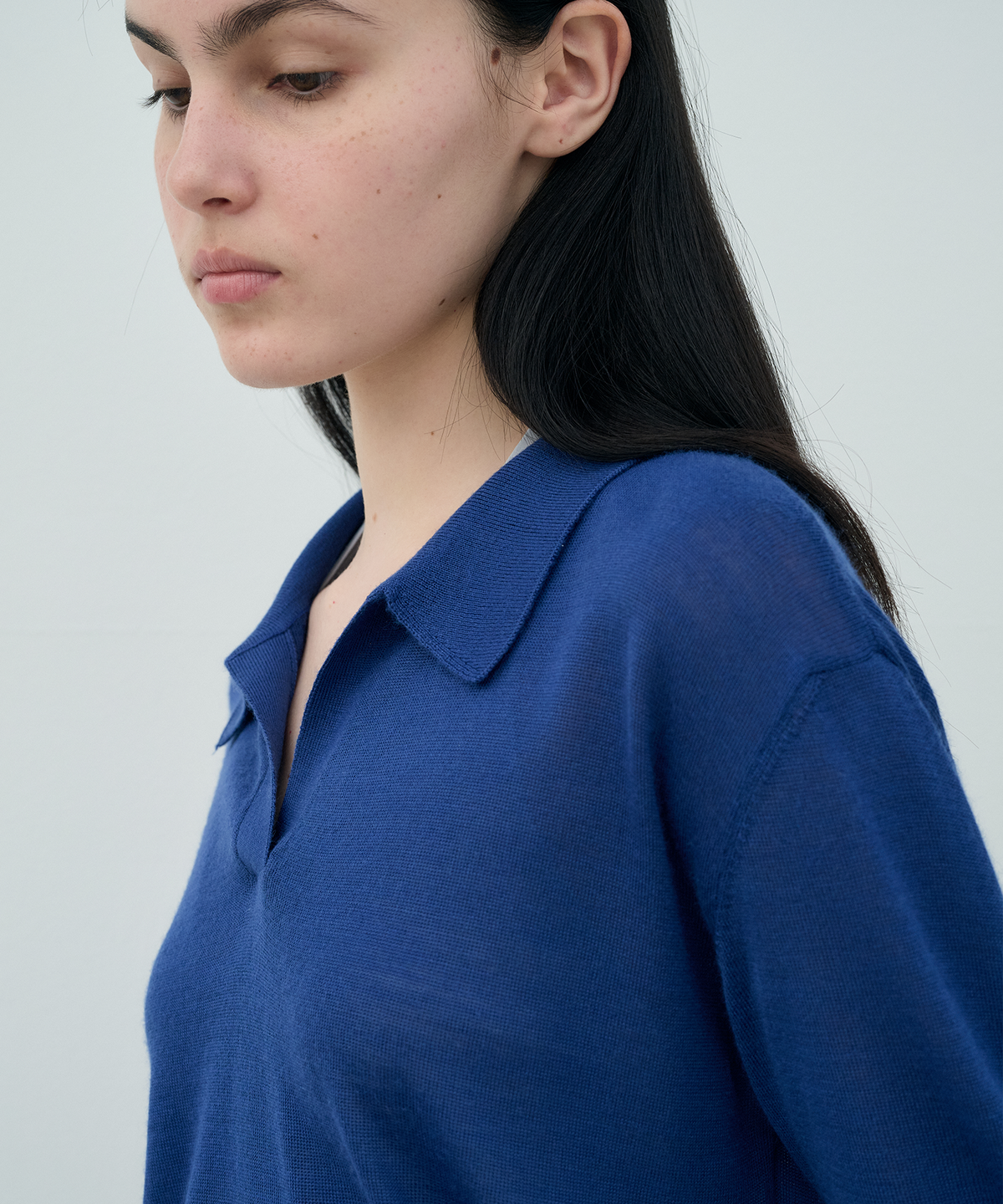 정감 스튜디오(JEONGGAM STUDIOS) Wool Blend Open Collar Knit_3 color