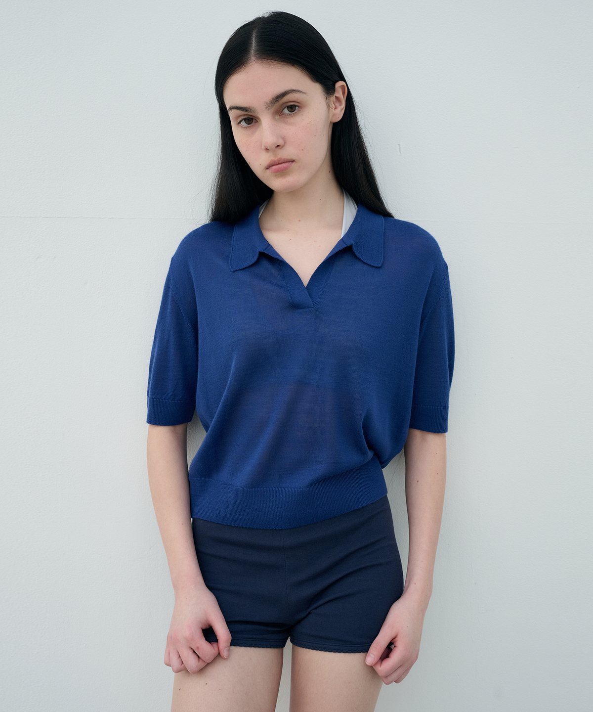 정감 스튜디오(JEONGGAM STUDIOS) Wool Blend Open Collar Knit_3 color