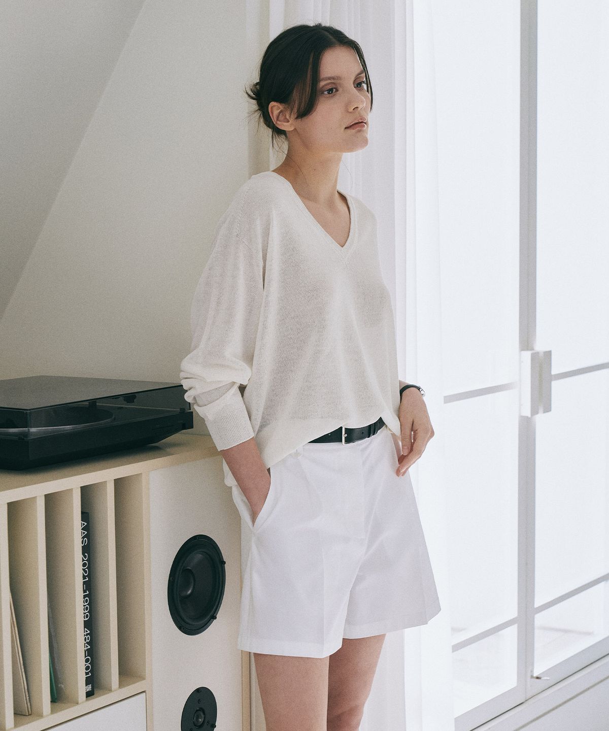 라메레이(LAMEREI) One Tuck Cotton Half Pants[LMBESUPT4504]-2color
