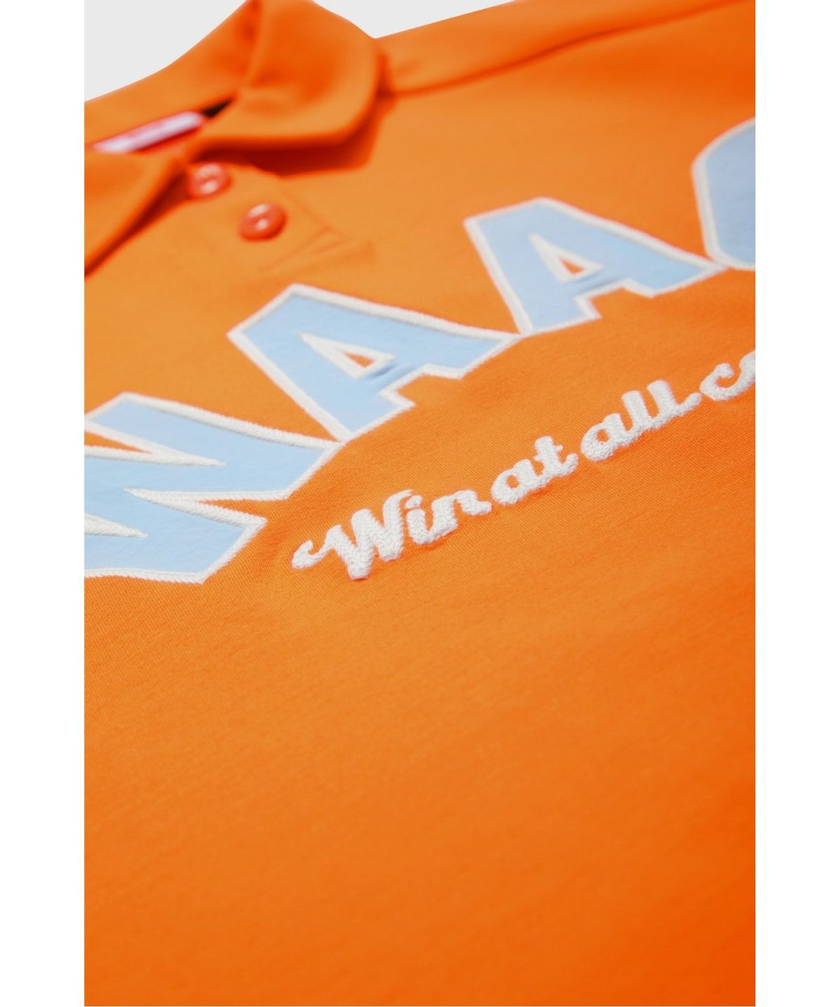 왁(WAAC) Women Logo Loose Fit Polo Sweatshirt WWTCM26302ORX