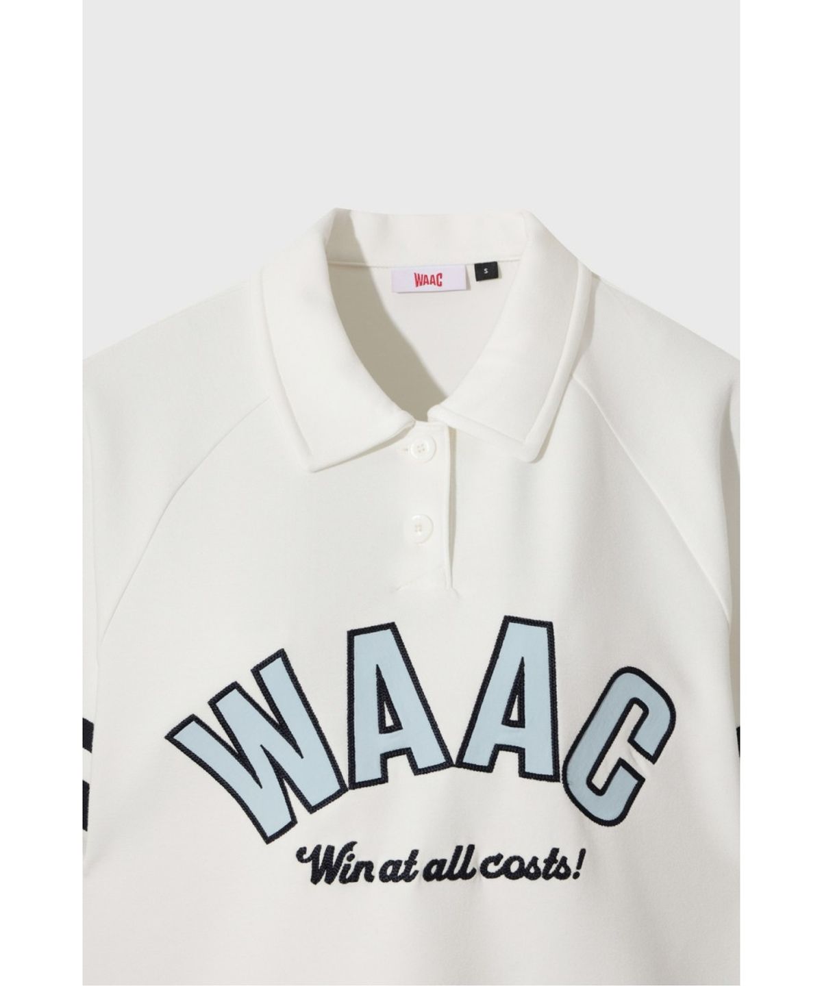왁(WAAC) Women Logo Loose Fit Polo Sweatshirt WWTCM26302WHX