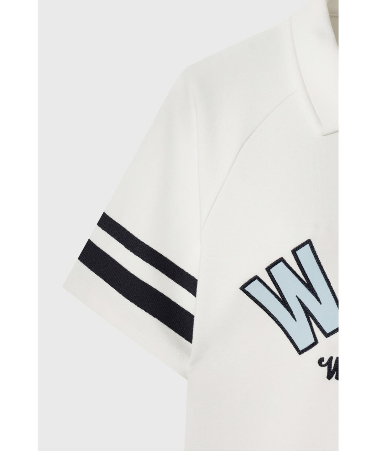 왁(WAAC) Women Logo Loose Fit Polo Sweatshirt WWTCM26302WHX