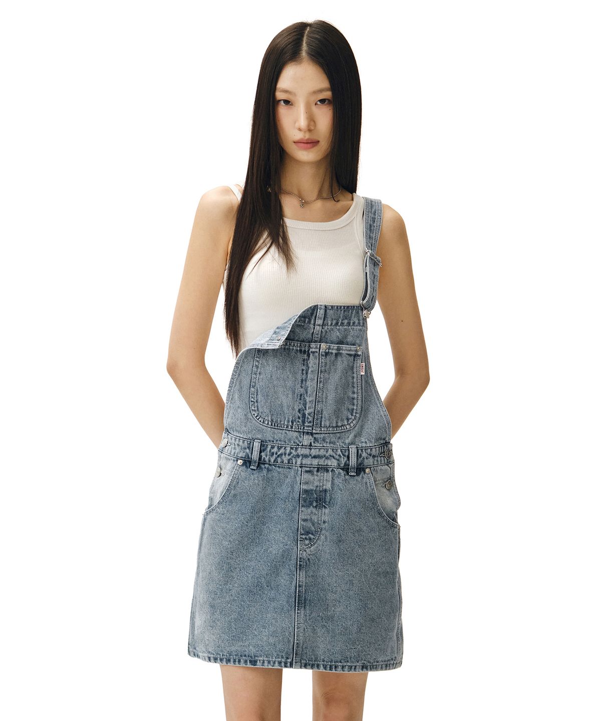 데케트 우먼(DECET WOMEN) Signature Bib Overalls Skirts DCWOP002LIGHTBLUE