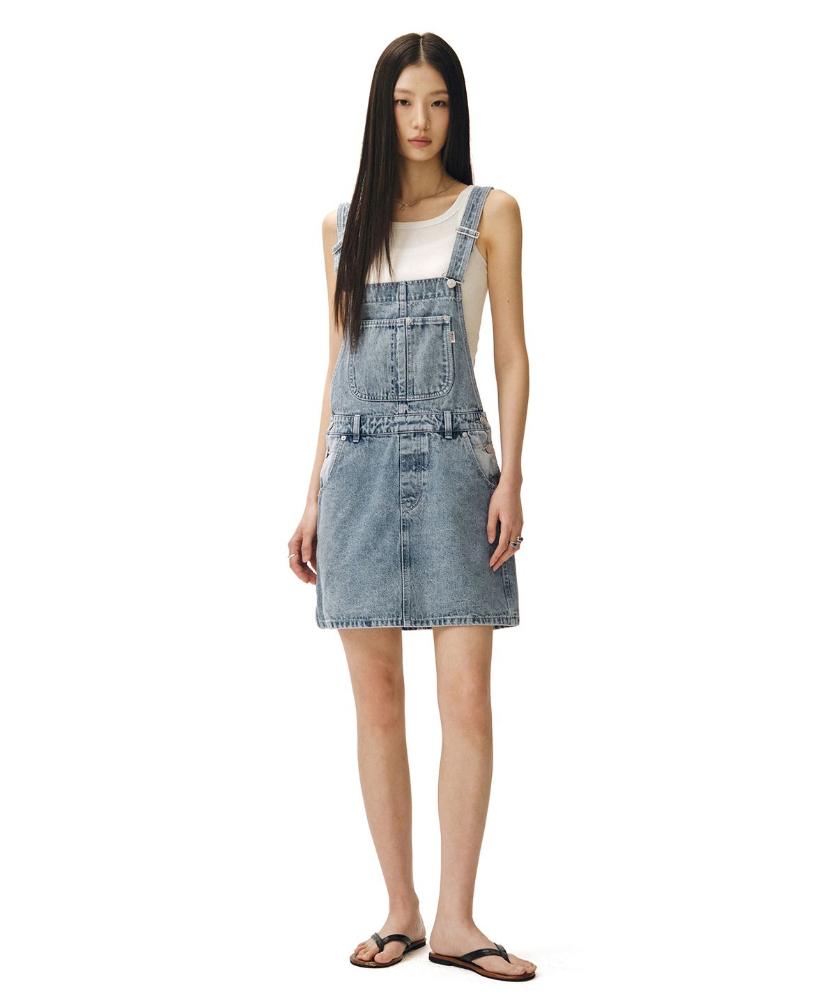 데케트 우먼(DECET WOMEN) Signature Bib Overalls Skirts DCWOP002LIGHTBLUE