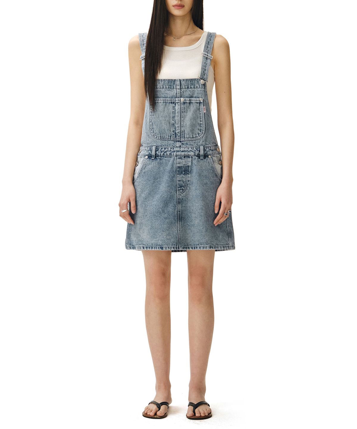 데케트 우먼(DECET WOMEN) Signature Bib Overalls Skirts DCWOP002LIGHTBLUE