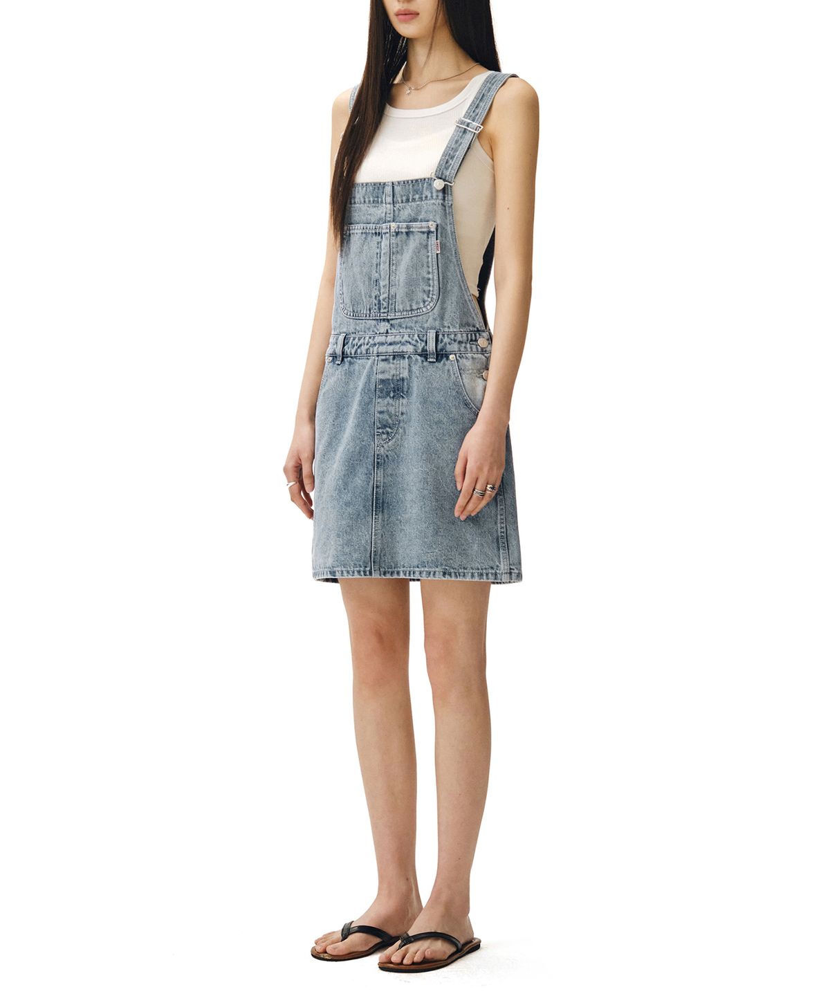 데케트 우먼(DECET WOMEN) Signature Bib Overalls Skirts DCWOP002LIGHTBLUE