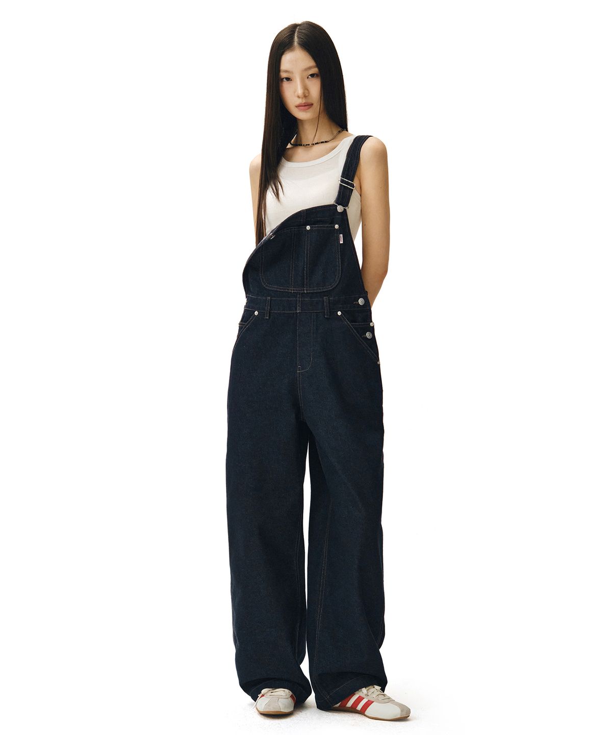 데케트 우먼(DECET WOMEN) Signature Bib Overalls DCWOP001CPINDIGO
