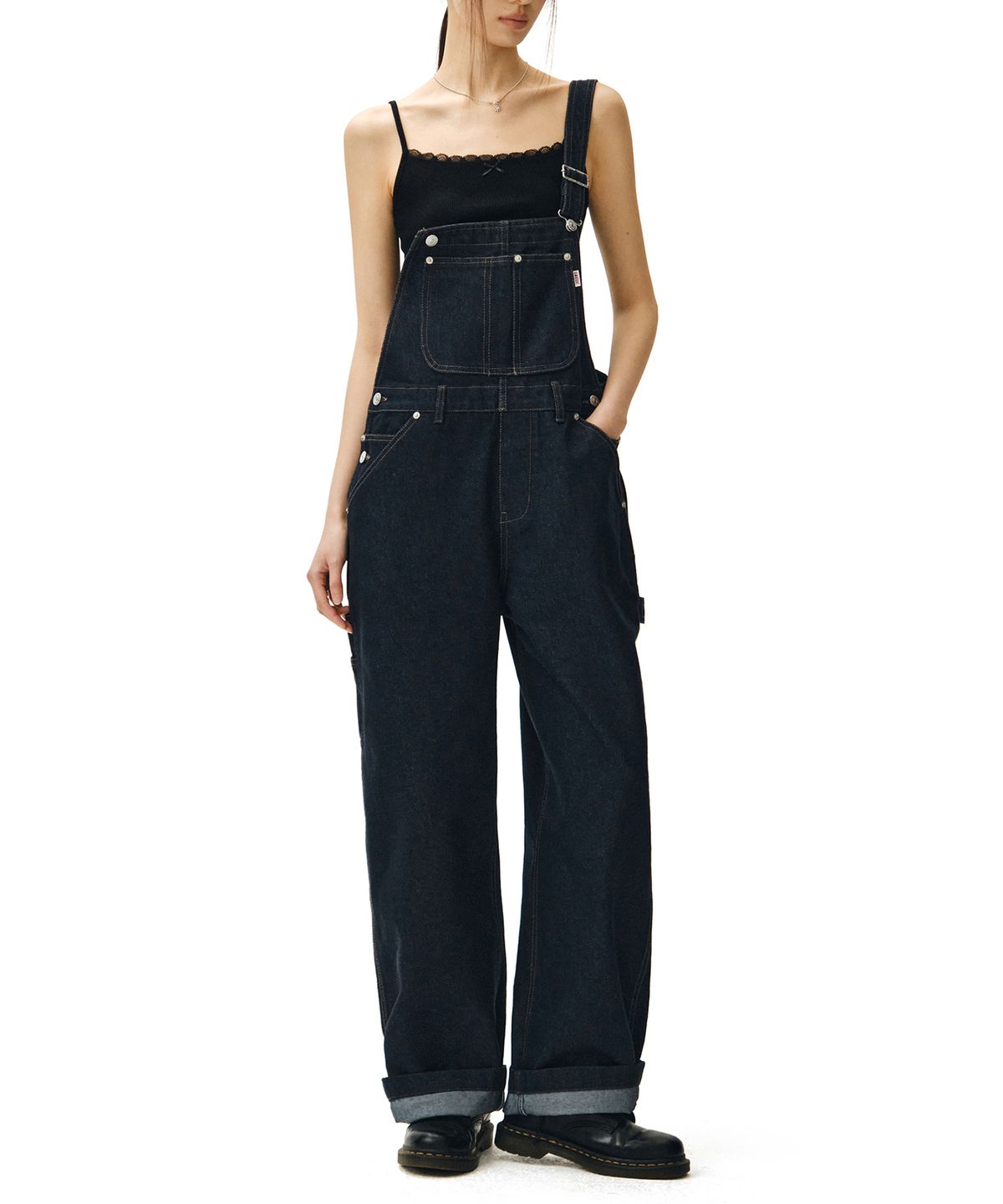 데케트 우먼(DECET WOMEN) Signature Bib Overalls DCWOP001CPINDIGO