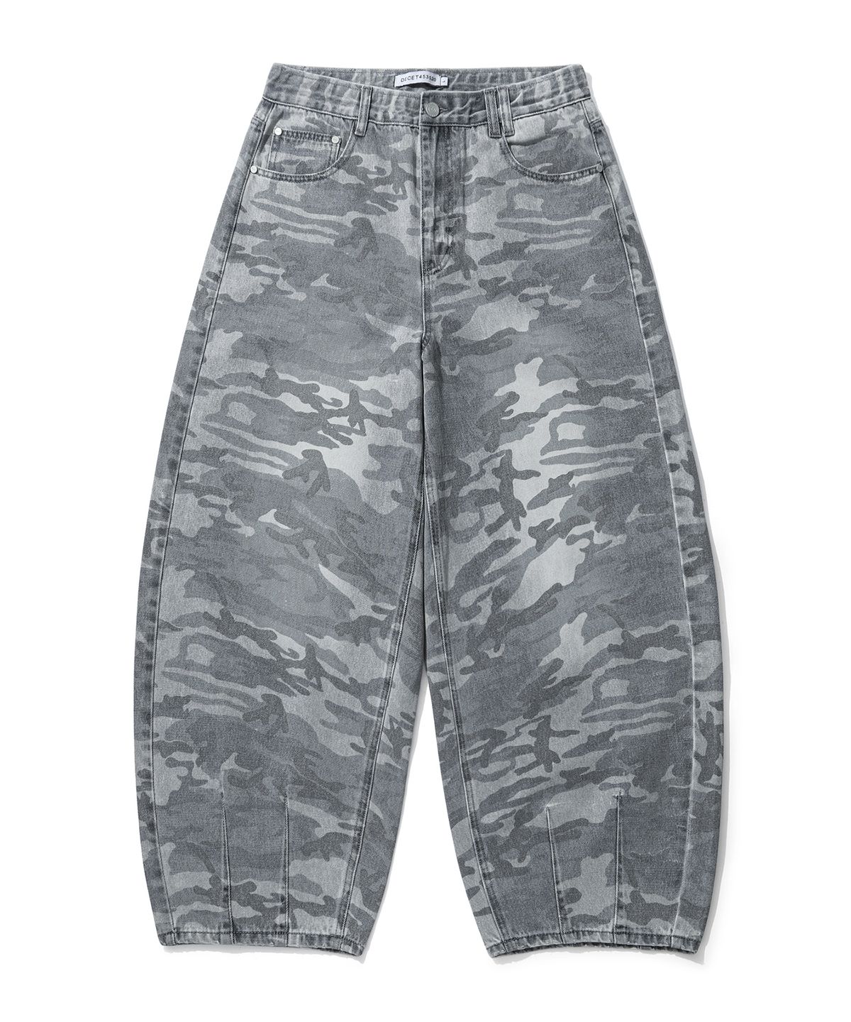 데케트 우먼(DECET WOMEN) Camouflage Barrel Jeans DCWPT020GRAY