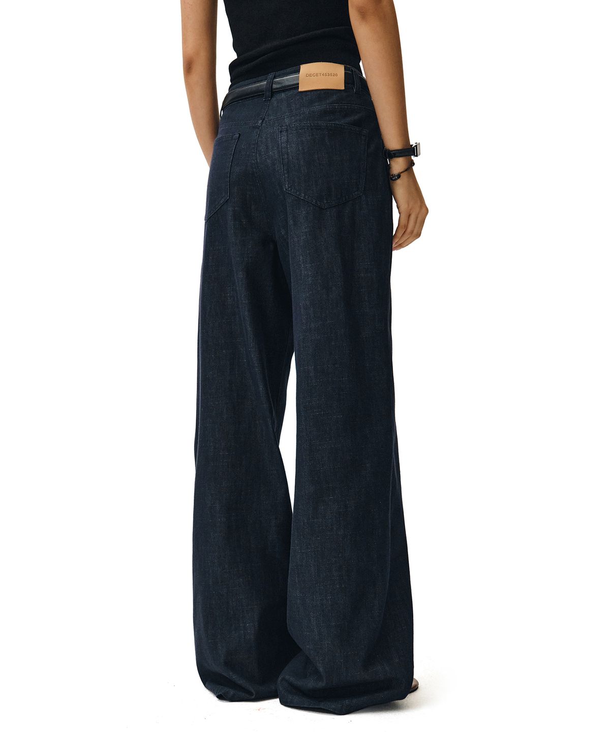 데케트 우먼(DECET WOMEN) [린넨라이크]Linen Like Wide Jeans DCWPT028CPINDIGO