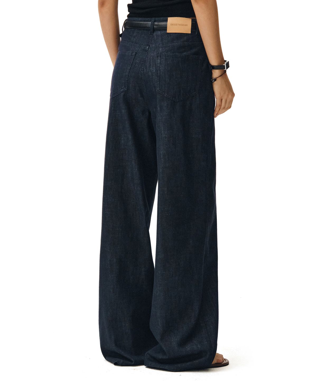데케트 우먼(DECET WOMEN) [린넨라이크]Linen Like Wide Jeans DCWPT028CPINDIGO