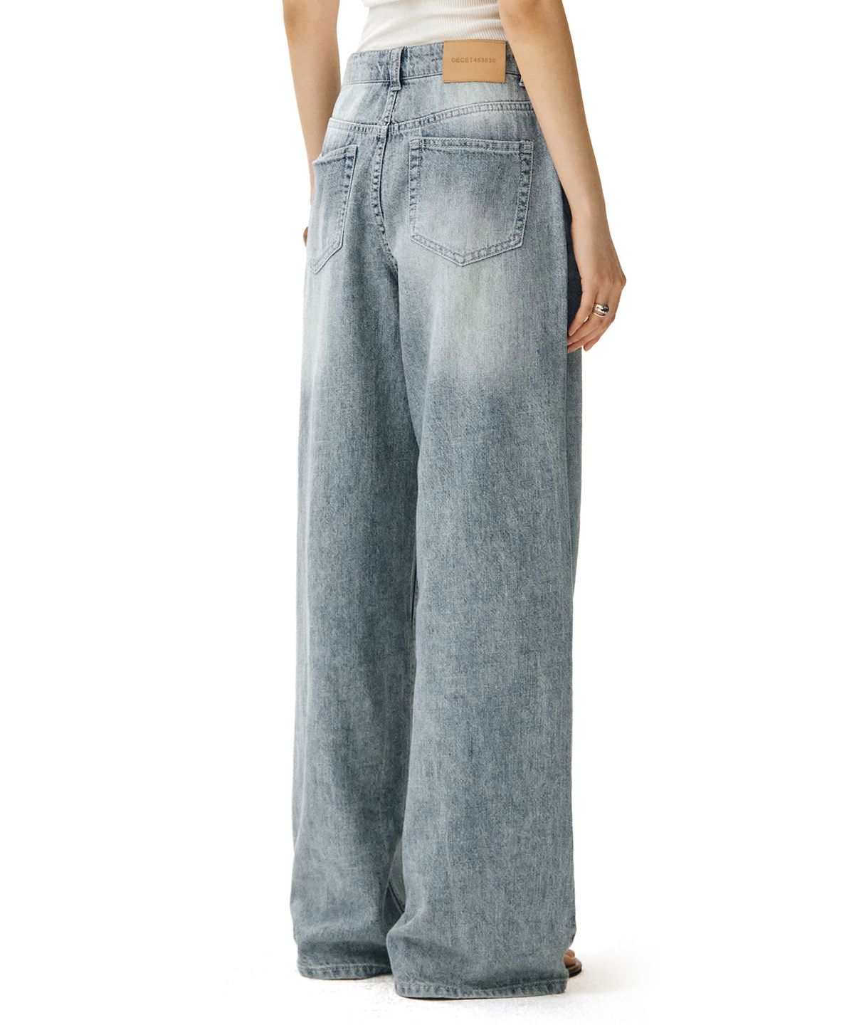 데케트 우먼(DECET WOMEN) [린넨라이크]Linen Like Wide Jeans DCWPT028LIGHTBLUE