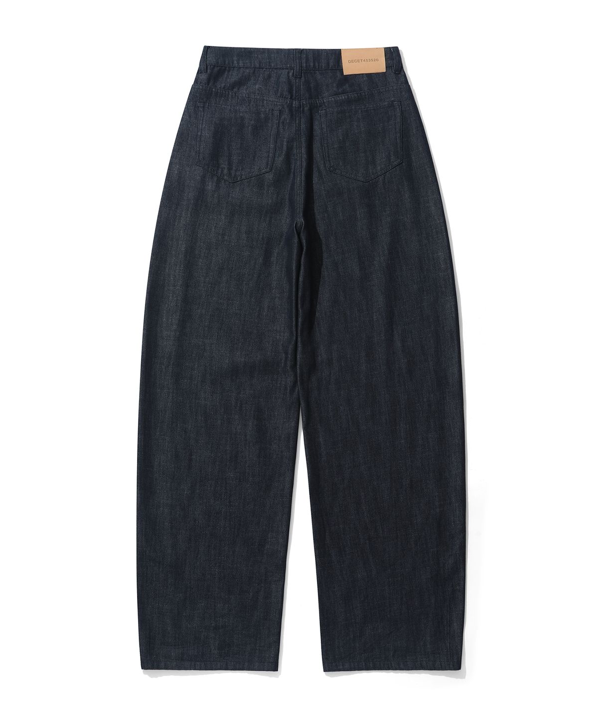 데케트 우먼(DECET WOMEN) [린넨라이크]Linen Like Curved Wide Jeans DCWPT026CPINDIGO
