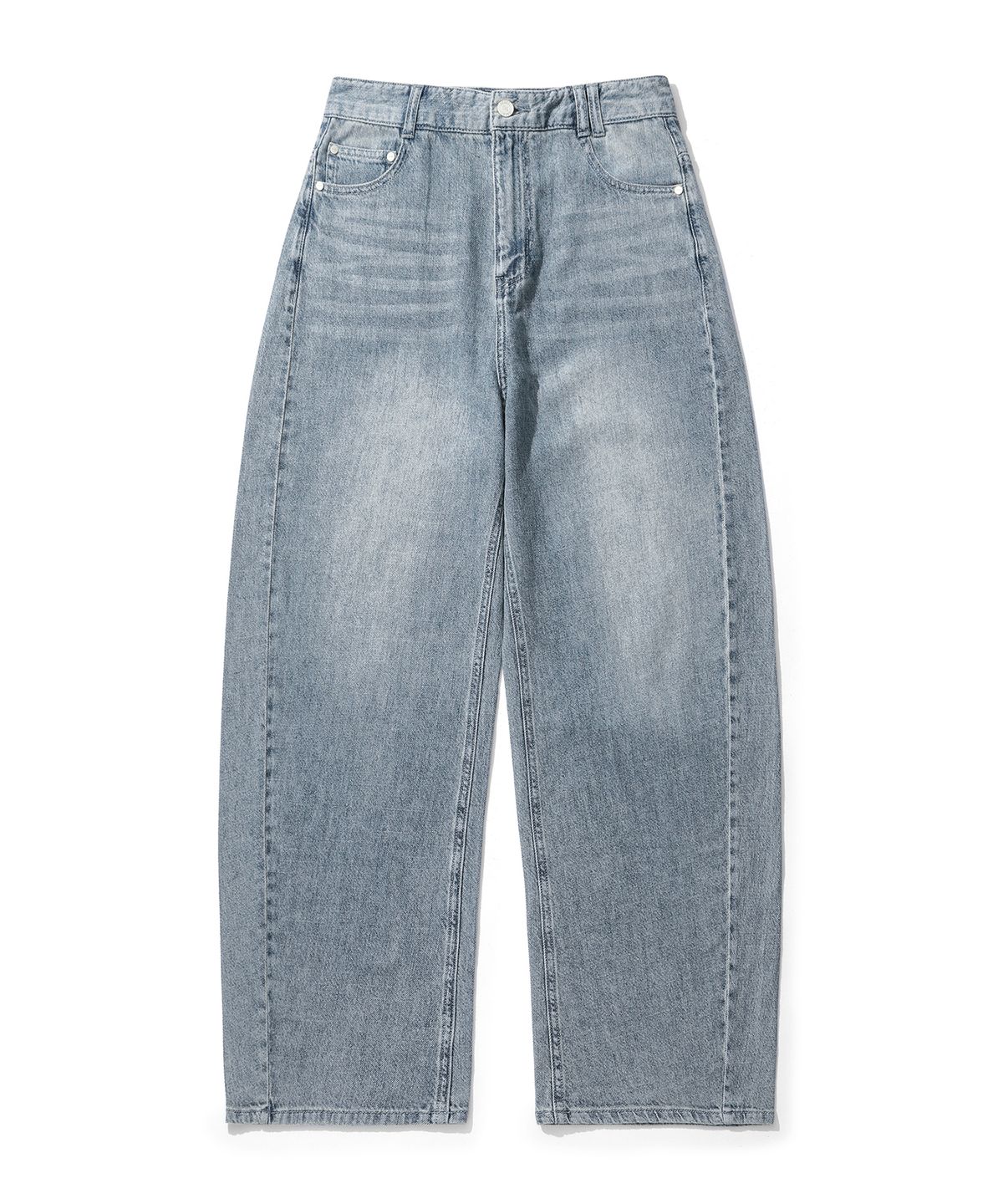 데케트 우먼(DECET WOMEN) [린넨라이크]Linen Like Curved Wide Jeans DCWPT026LIGHTBLUE