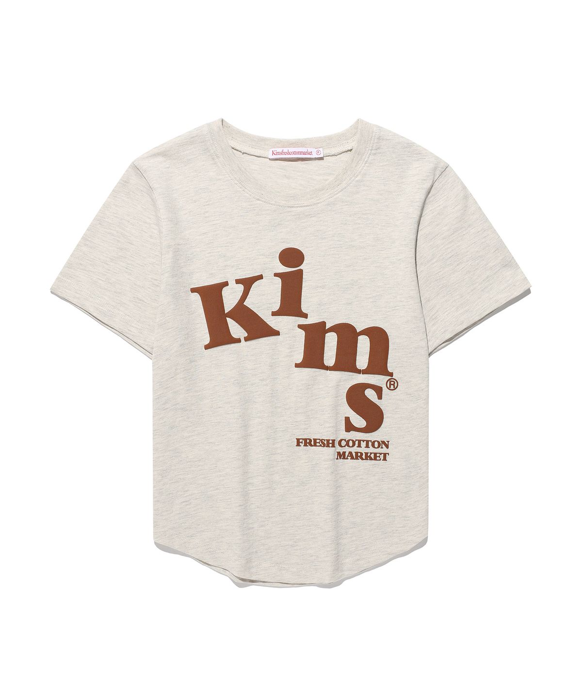 킴스 프레시 코튼 마켓(KIMS FRESH COTTON MARKET) 메시 알파 로고 티셔츠 오트밀