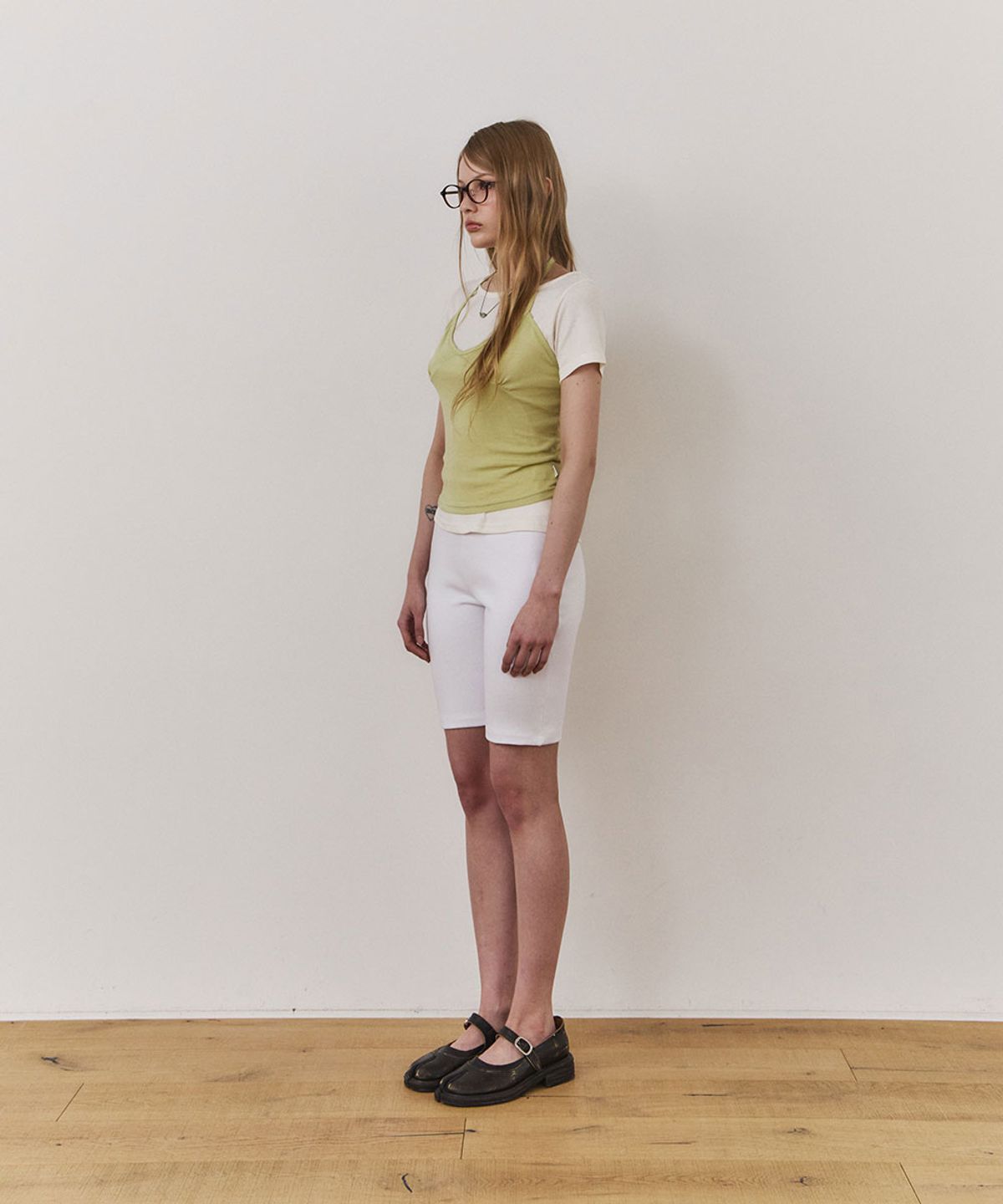 우네(OONE) Soft Cotton Biker Shorts_Ivory