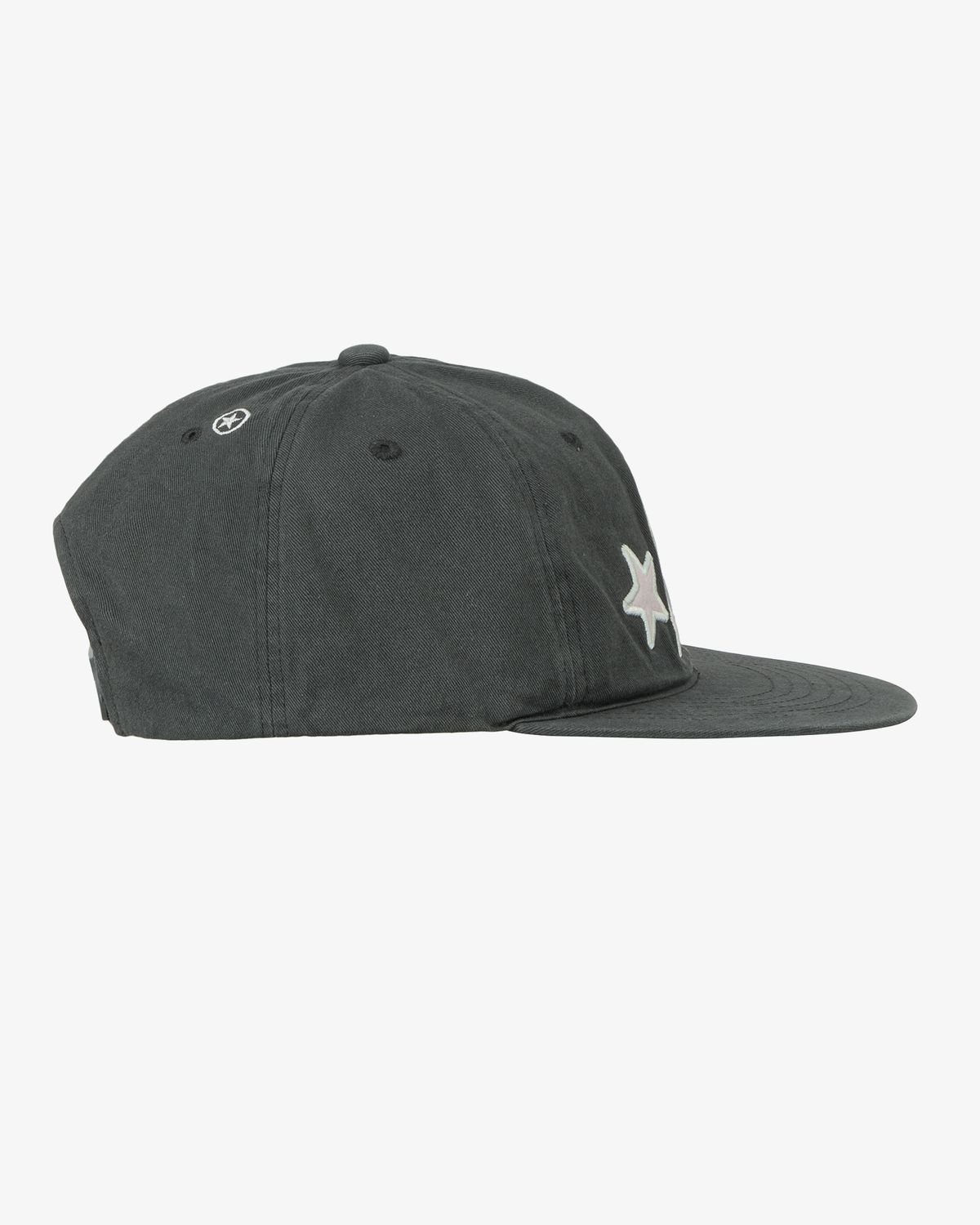 에이이에이이(AEAE) WASHED CAPITAL LOGO CAP [CHARCOAL]