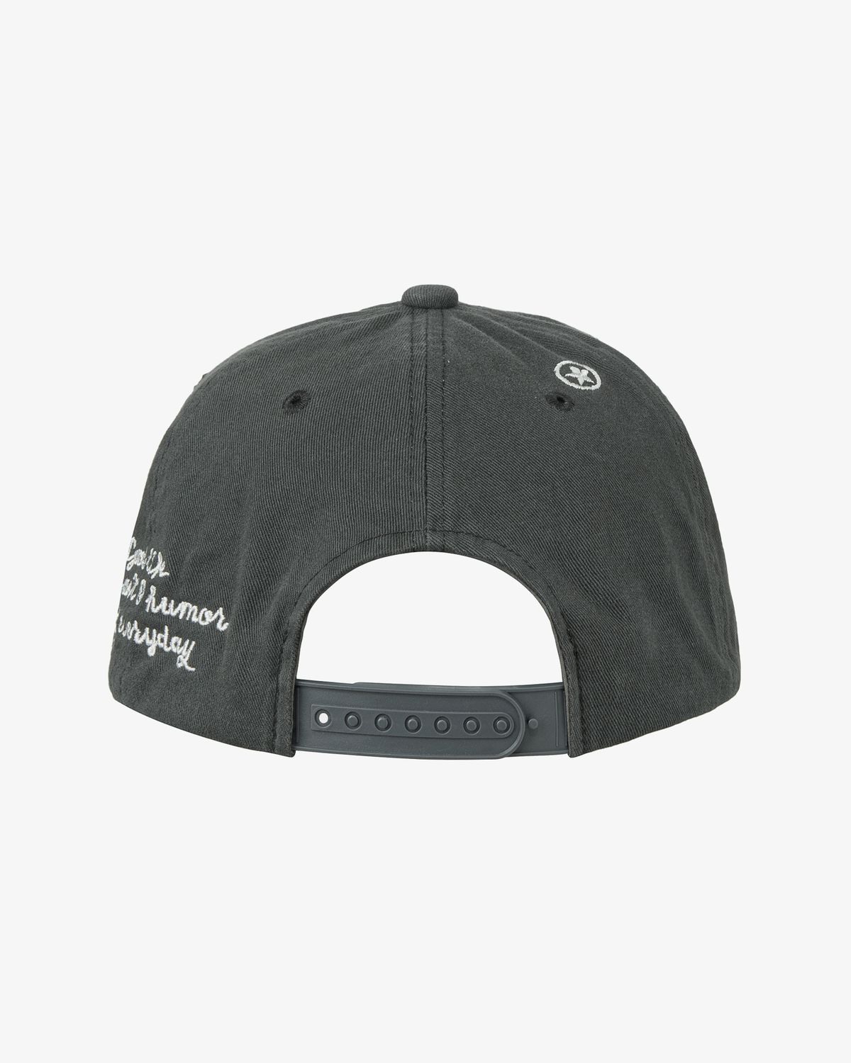 에이이에이이(AEAE) WASHED CAPITAL LOGO CAP [CHARCOAL]