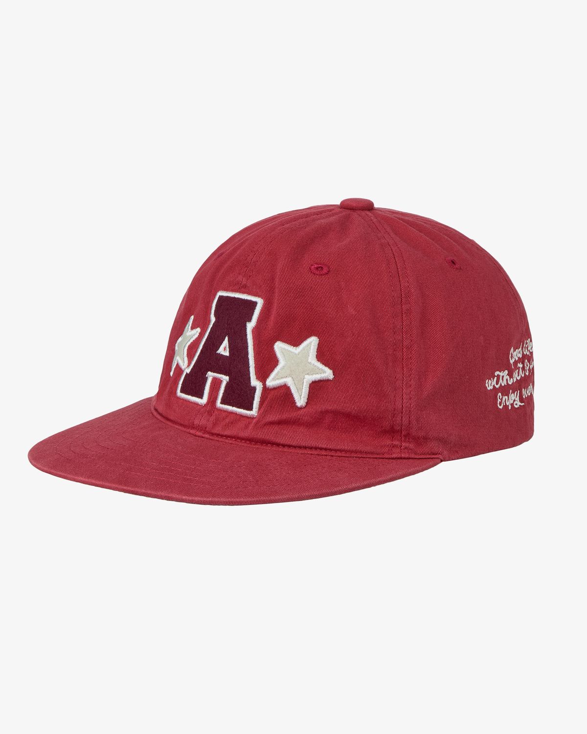 에이이에이이(AEAE) WASHED CAPITAL LOGO CAP [RED]