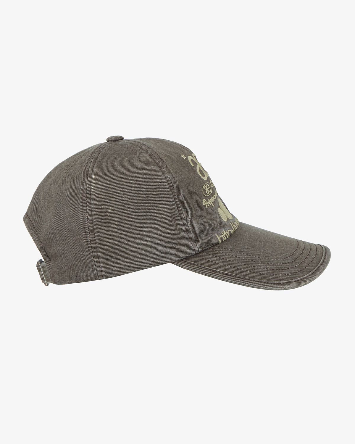 에이이에이이(AEAE) WEB LOGO WASHED 5 PANNEL BALL CAP [BROWN]