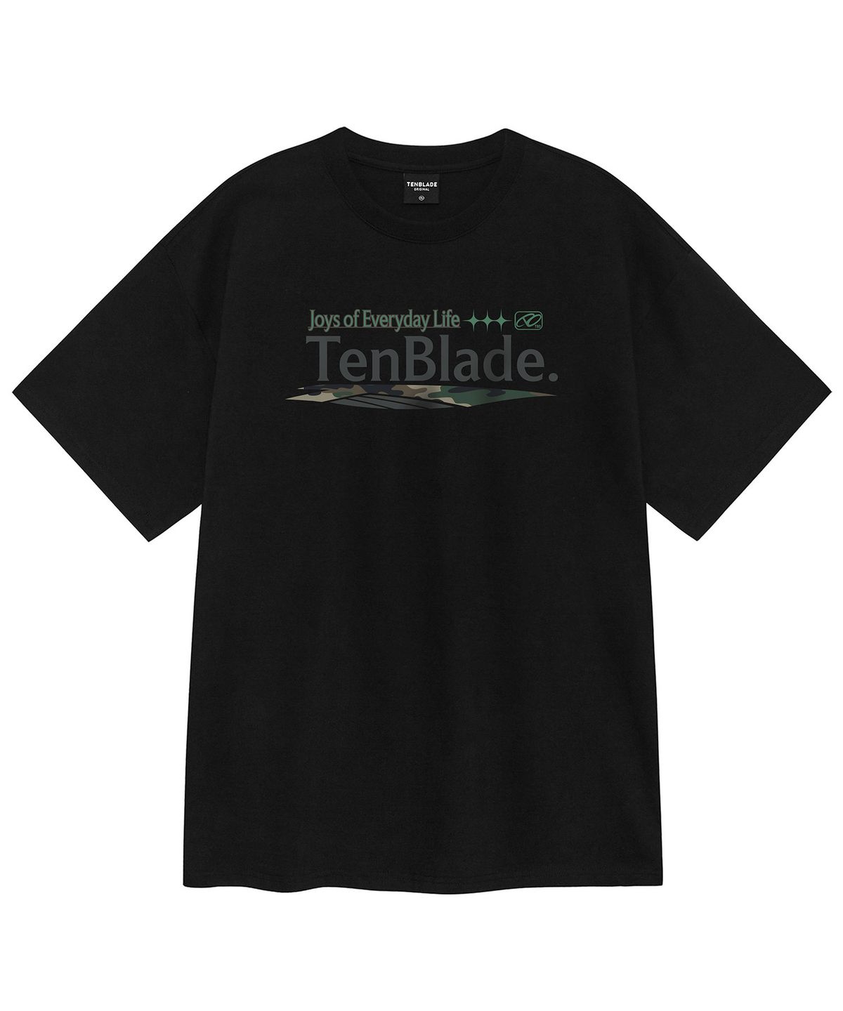 텐블레이드(TENBLADE) 카모플라주 로고 그래픽 티셔츠(2컬러)