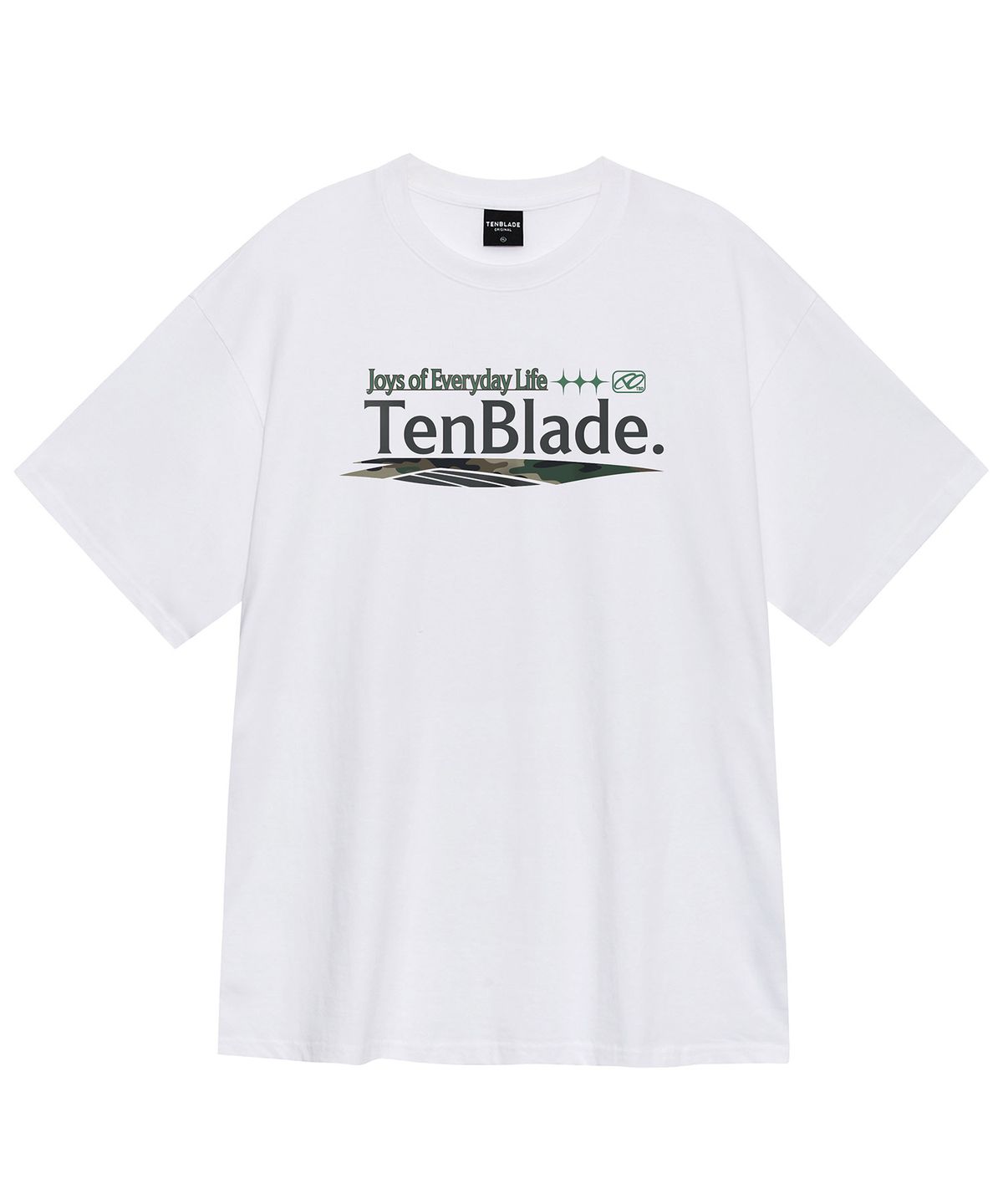 텐블레이드(TENBLADE) 카모플라주 로고 그래픽 티셔츠(2컬러)