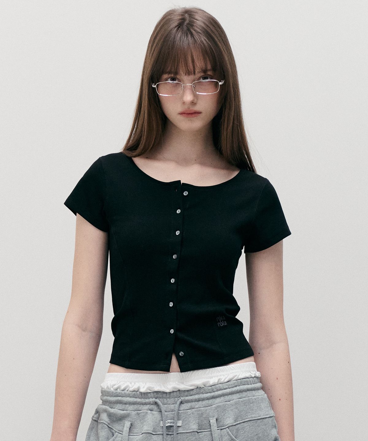 로라로라(ROLAROLA) NUBASIC JERSEY CARDIGAN BLACK
