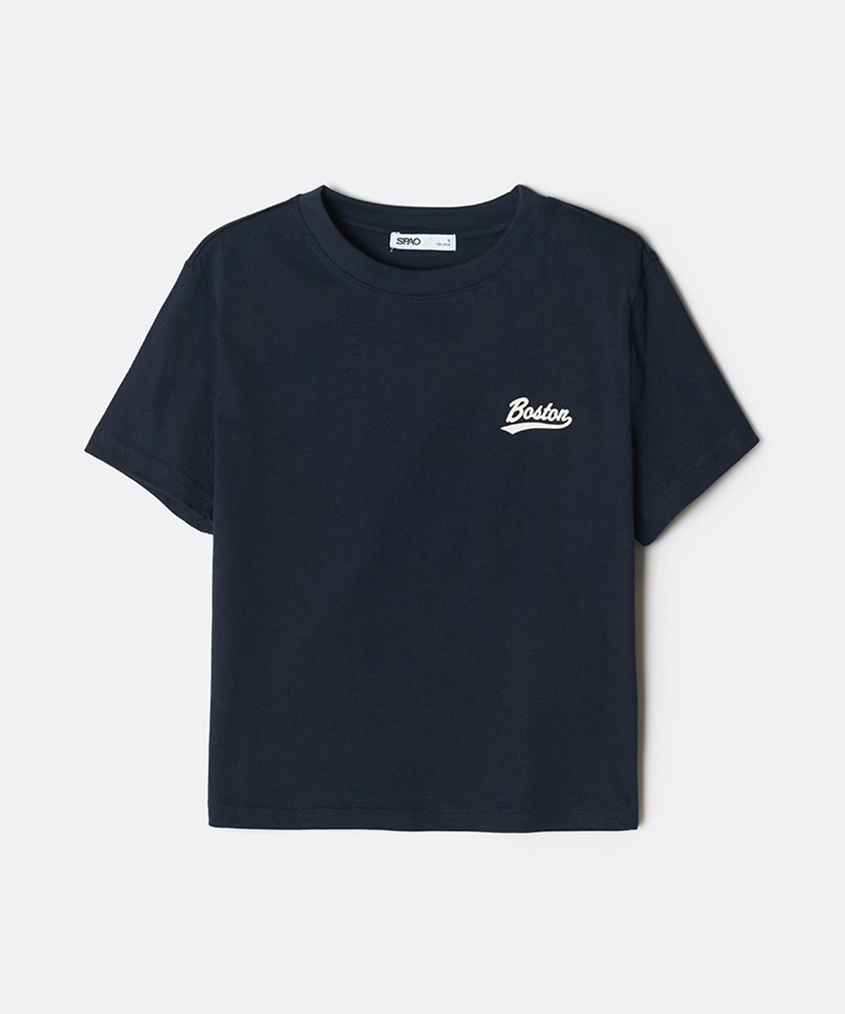 스파오(SPAO) BOSTON 스몰레터 크롭 반팔티_SPRPG24G71